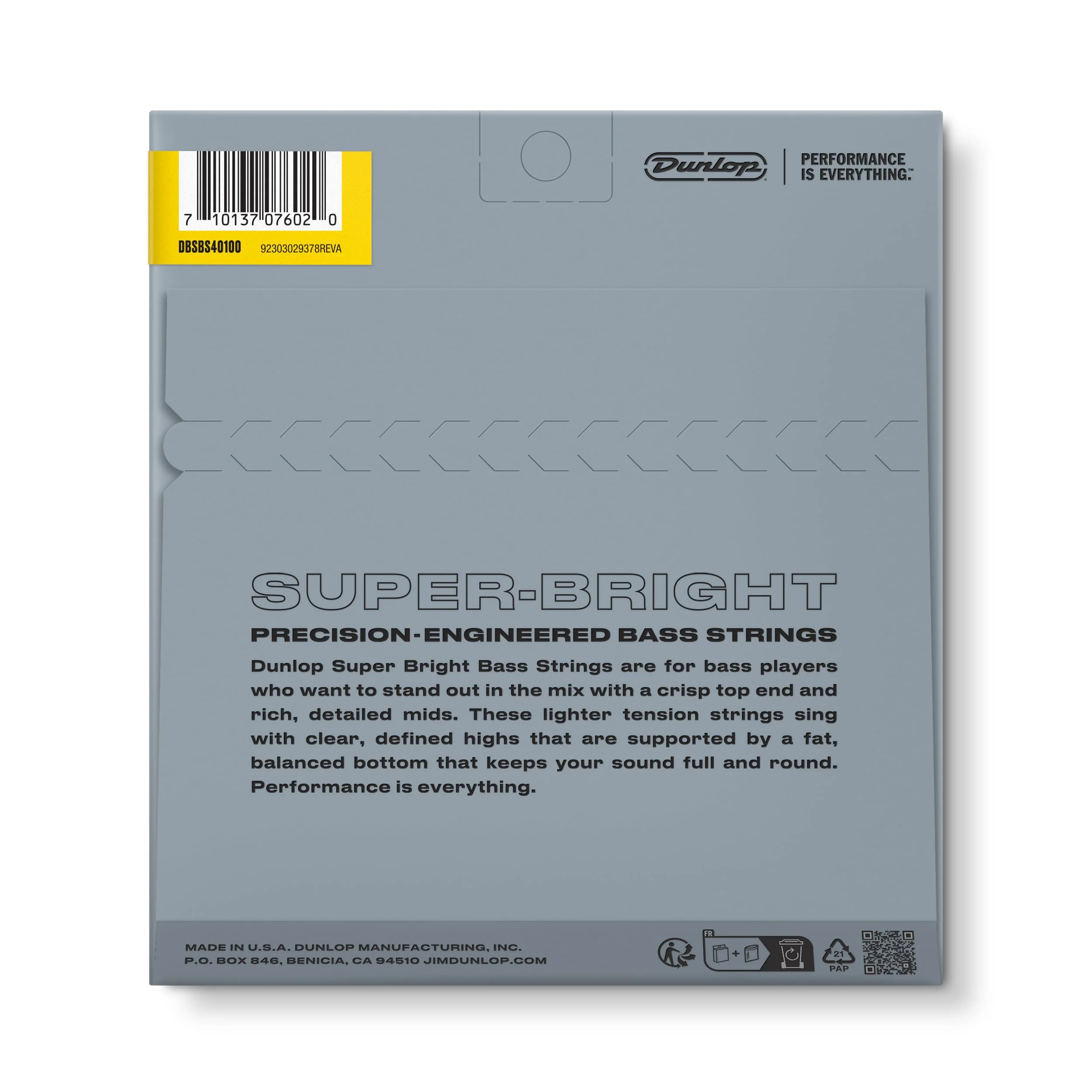 JIM DUNLOP 38440401031 Bass Guitar Strings (DBSBS40100) 4-STRING 40-100 GAUGE FULL SCALE - Image 7