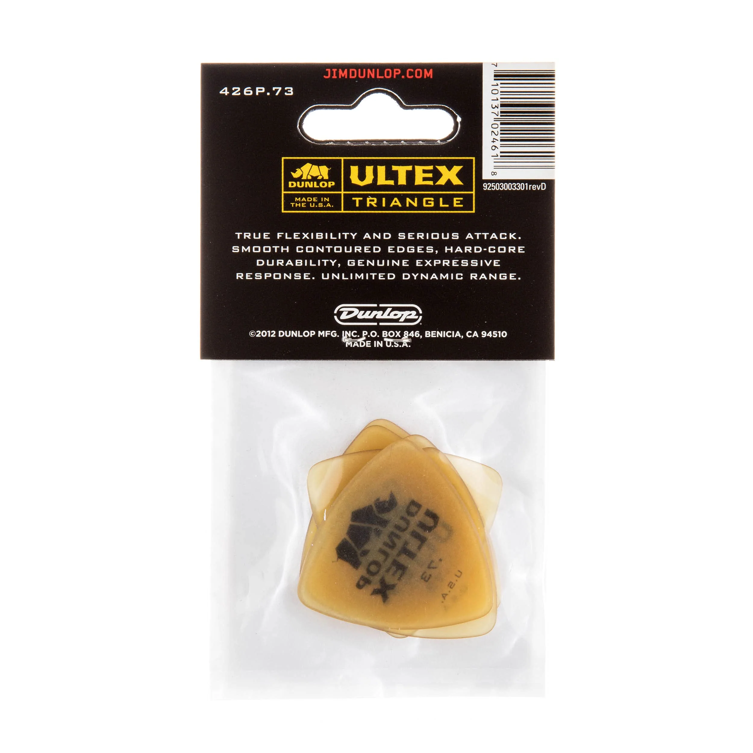 JIM DUNLOP 426P.73 Ultex Triangle, .73mm, 6/Player's Pack 6 Pack - Image 4