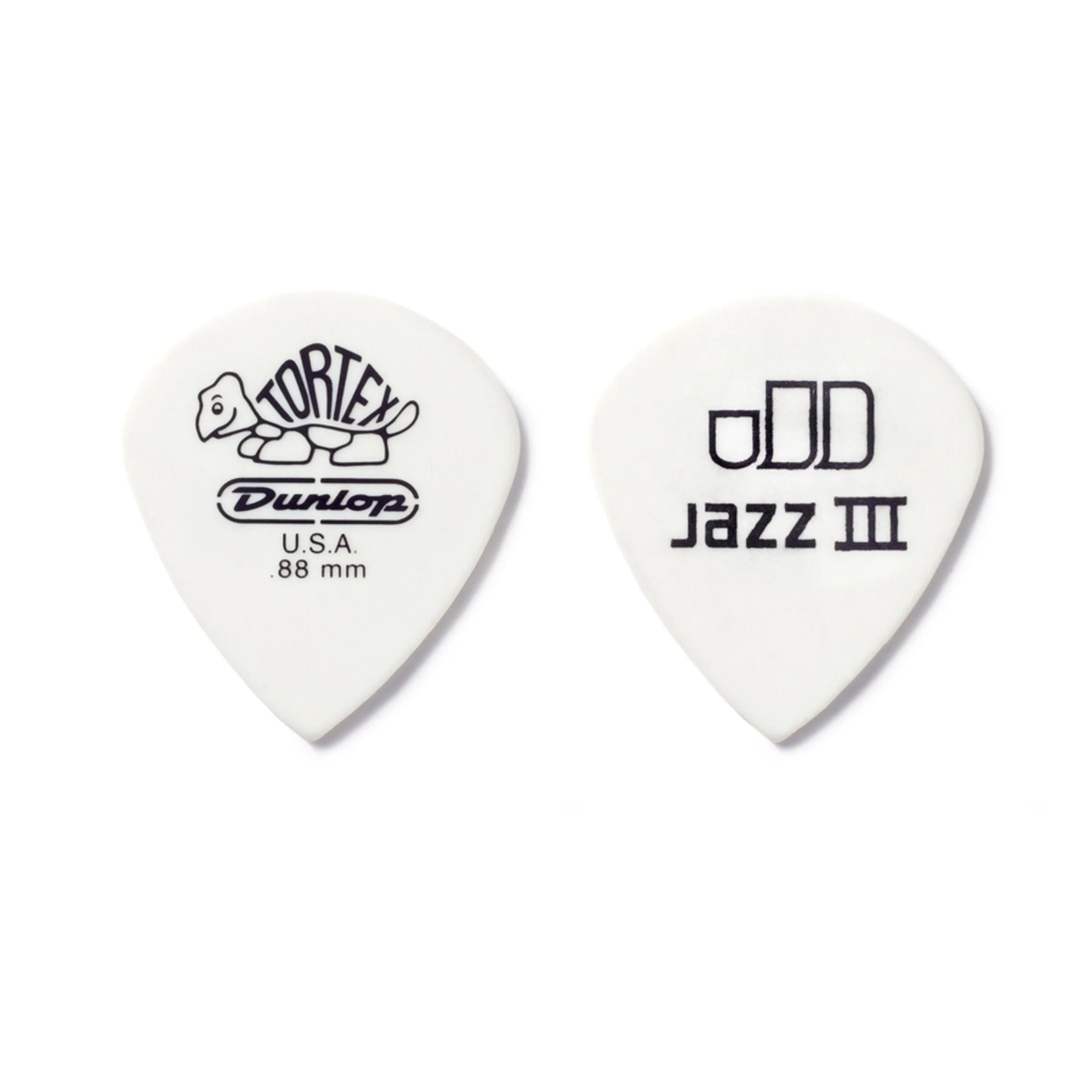 JIM DUNLOP 478R1.5 Tortex White Jazz III, 1.5mm, 72/Bag