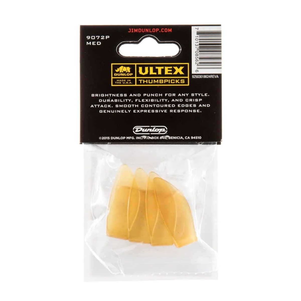 JIM DUNLOP 9072R Thumbpicks, Medium, 12/Bag - Image 2