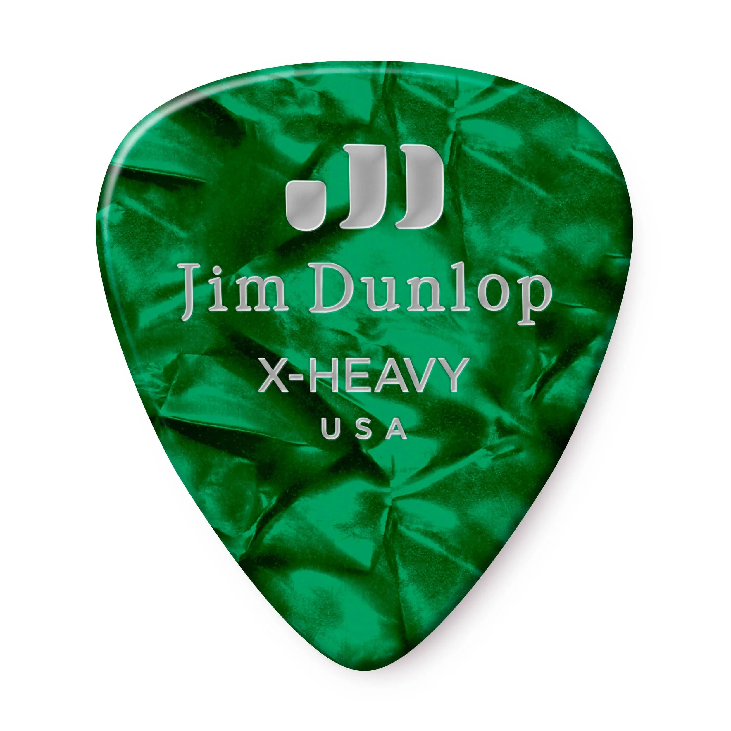 JIM DUNLOP Celluloid Green Pearloid Extra Heavy Guitar Picks, 72 Pack (483R12XH)
