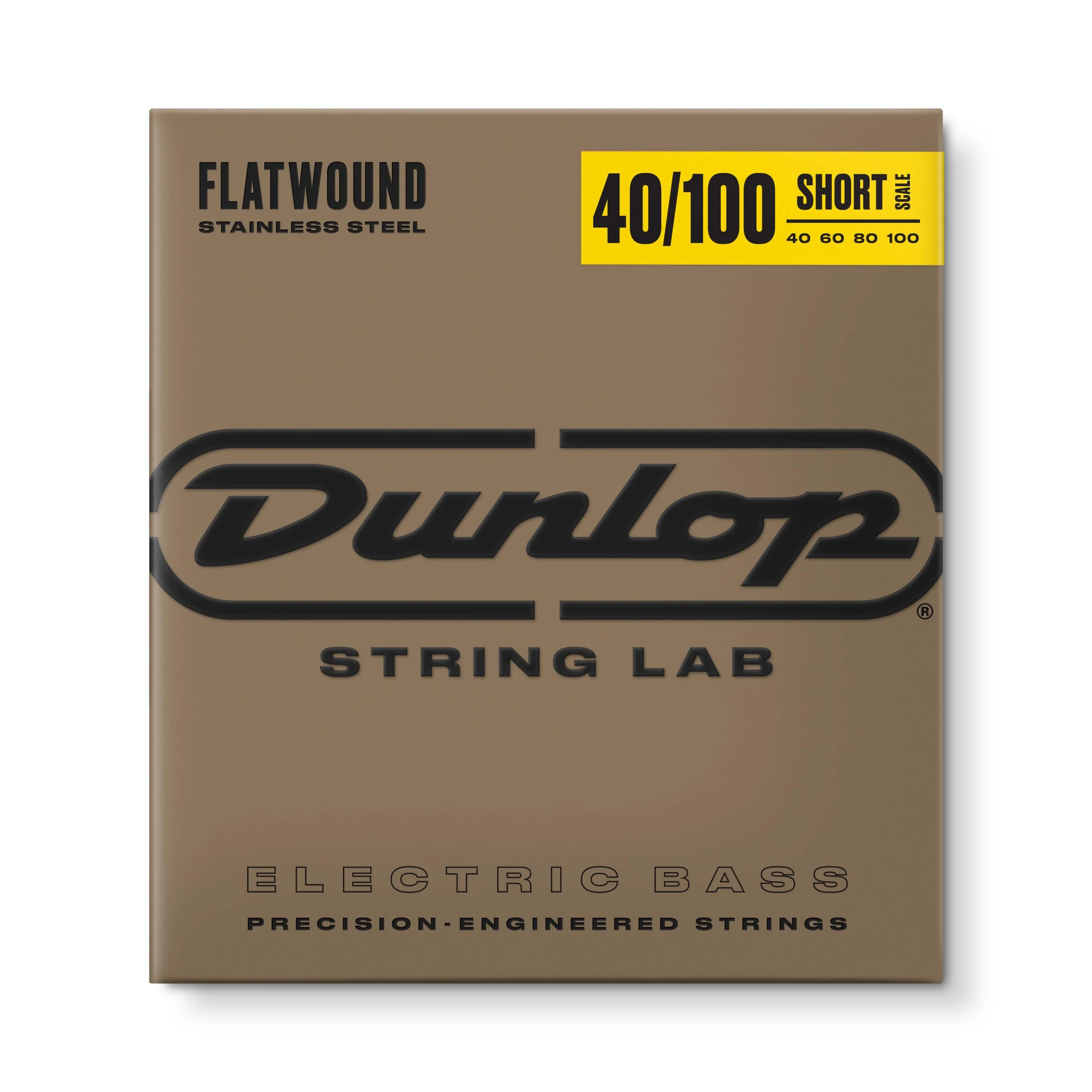Jim Dunlop Flatwound Short Scale 40/100 Light 4/Set Bass Guitar Strings (DBFS40100S) 4-STRING 40-100
