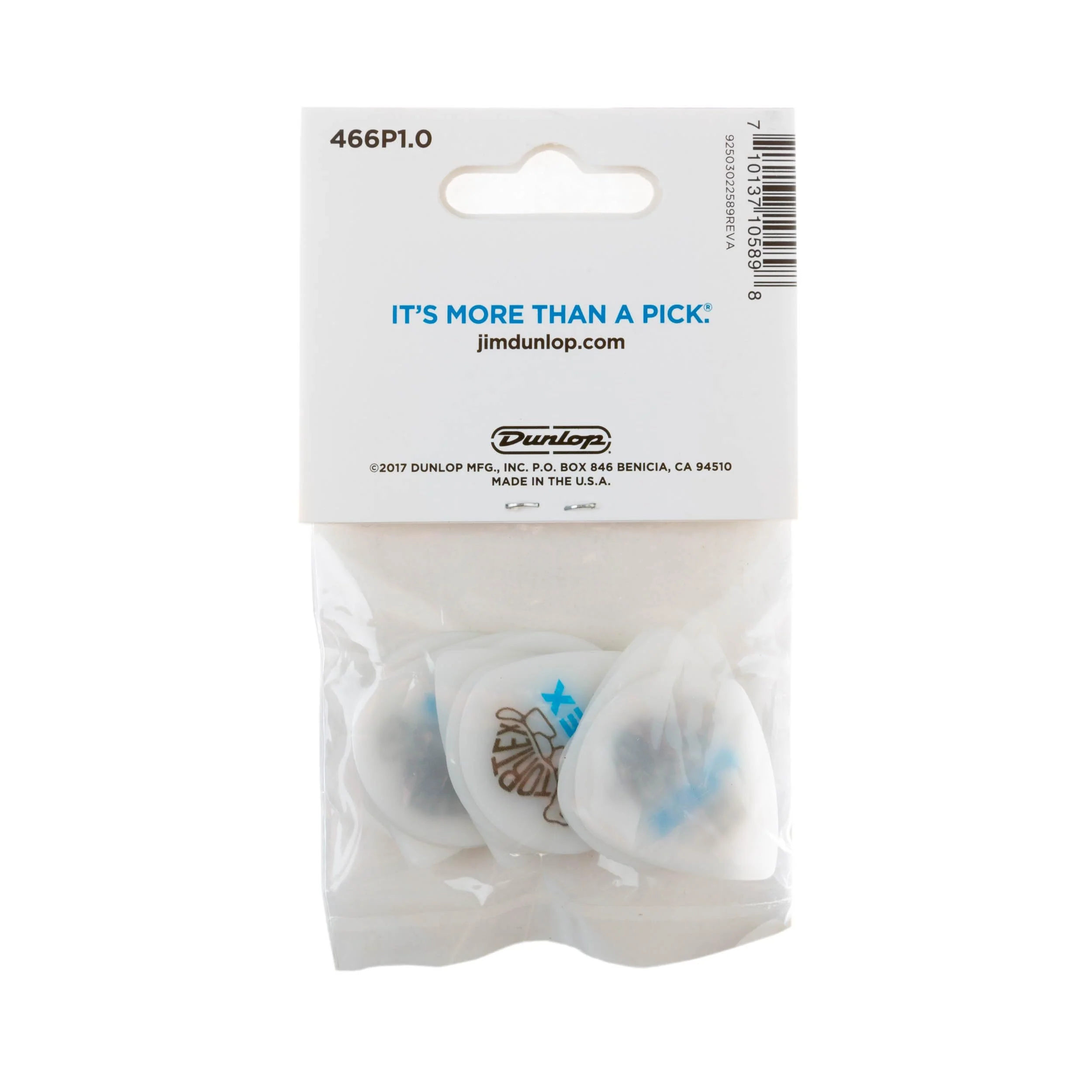 Jim Dunlop Tortex Flex Jazz III XL 1.0mm 72 Pack Guitar Picks (466R1.0) BLUE - Image 4