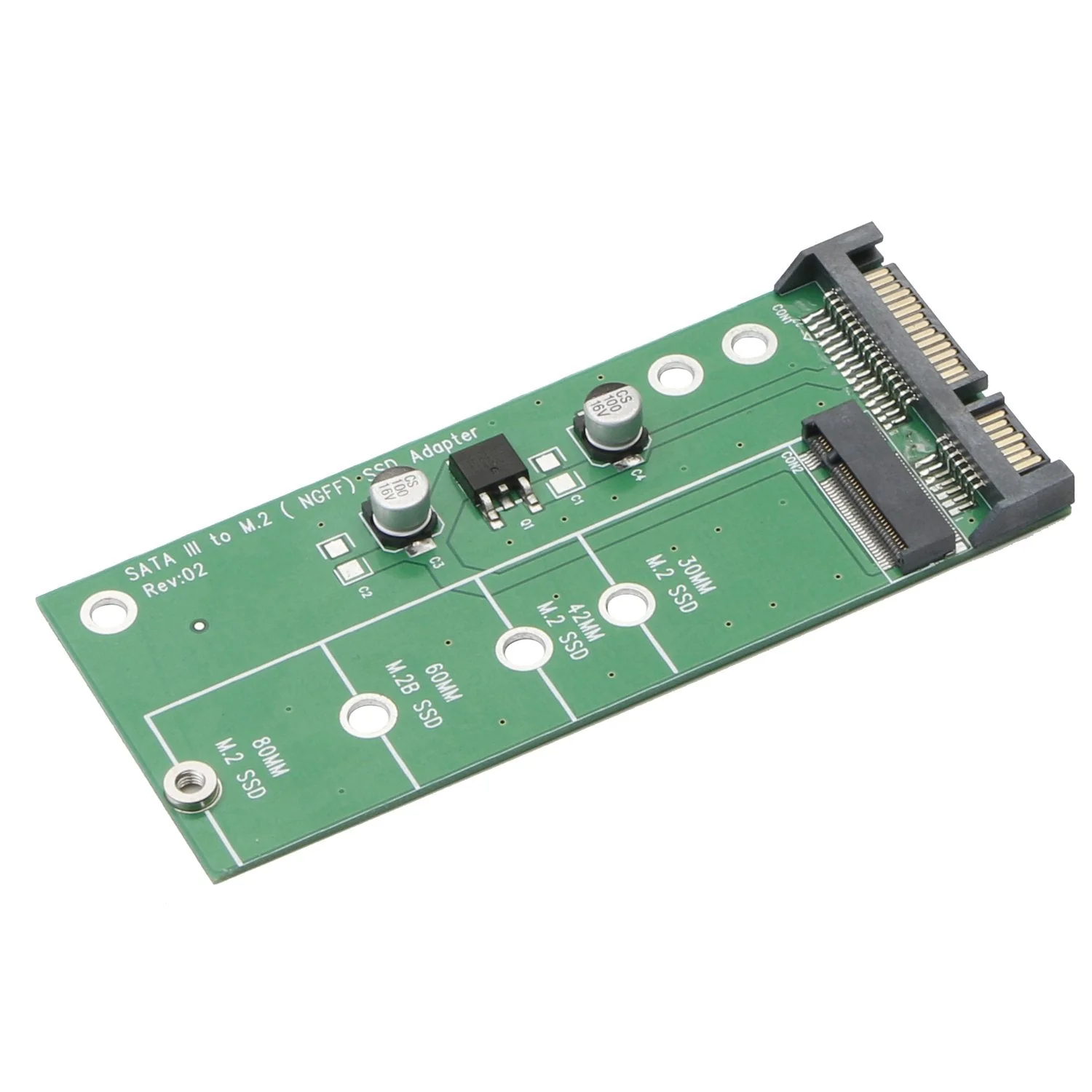 Jiuwu M.2 to Sata Adapter Ngff to Sata Adapter Card(Not for M.2 Nvme) Ngff M2 to 2.5 Inch Sata Iii Drivers B Key B & M Key Ssd Converter forDOS, Windows 95, 98, XP, 2000, Vista Green