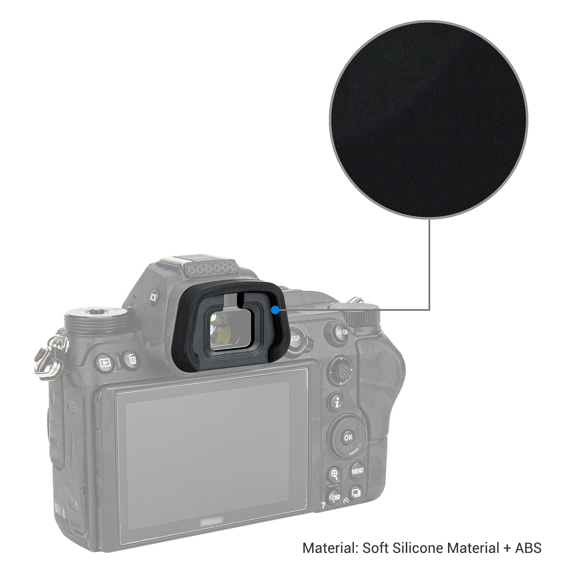 JJC 2 Pack DK-29 Eyepiece Eyecup for Nikon Z7 II Z7 Z6 III Z6 II Z6 Z5,Soft Silicone Extended Viewfinder Replace Nikon DK-29 Rubber Eye Cup - Image 4