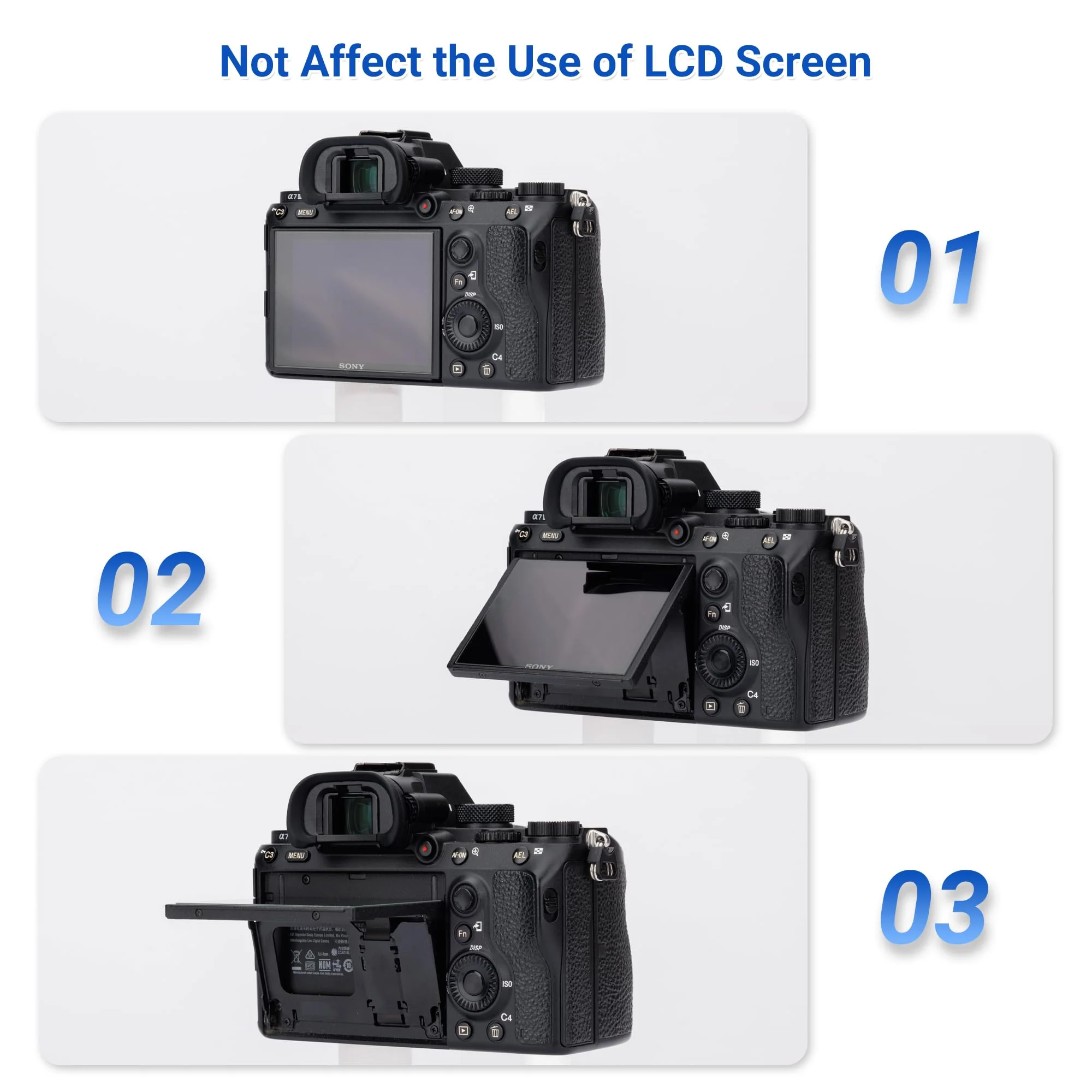 JJC 2-Pack FDA-EP18 Eyecup Eyepiece Eye Cup for Sony A7 A7II A7III A7R A7RII A7RIII A7RIV A7S A7SII A9 A99II A58 for Sony A7 A7 II A7 III A7R A7R II A7R III A7R IV A7S A7S II A99 II A58 Camera - Image 5