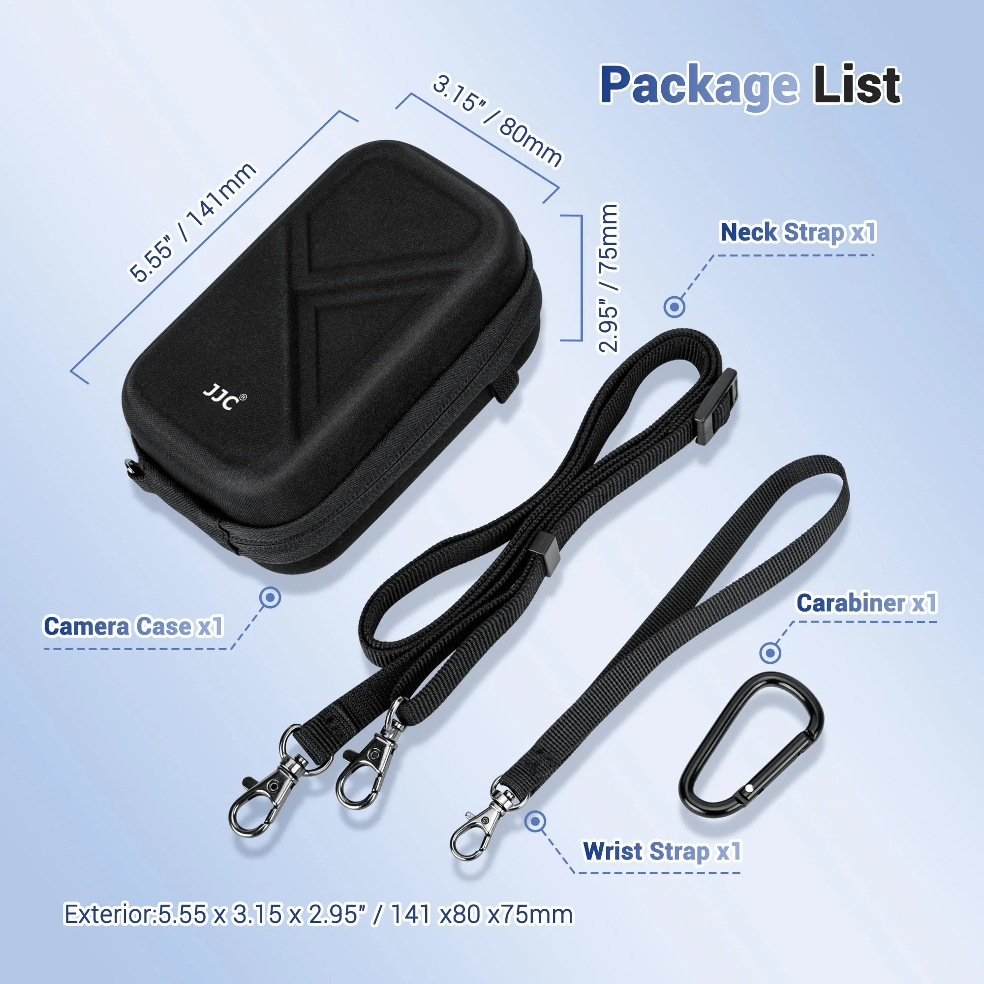 JJC Hard Camera Case Bag for Sony ZV-1 II ZV1 II ZV-1F RX100VII RX100VI RX100V Canon G7X Mark III II G5X Mark II Ricoh GR III GR IIIx Olympus Tough TG-7 TG-6 TG-5 TG-4 & More Digital Camera - Image 7