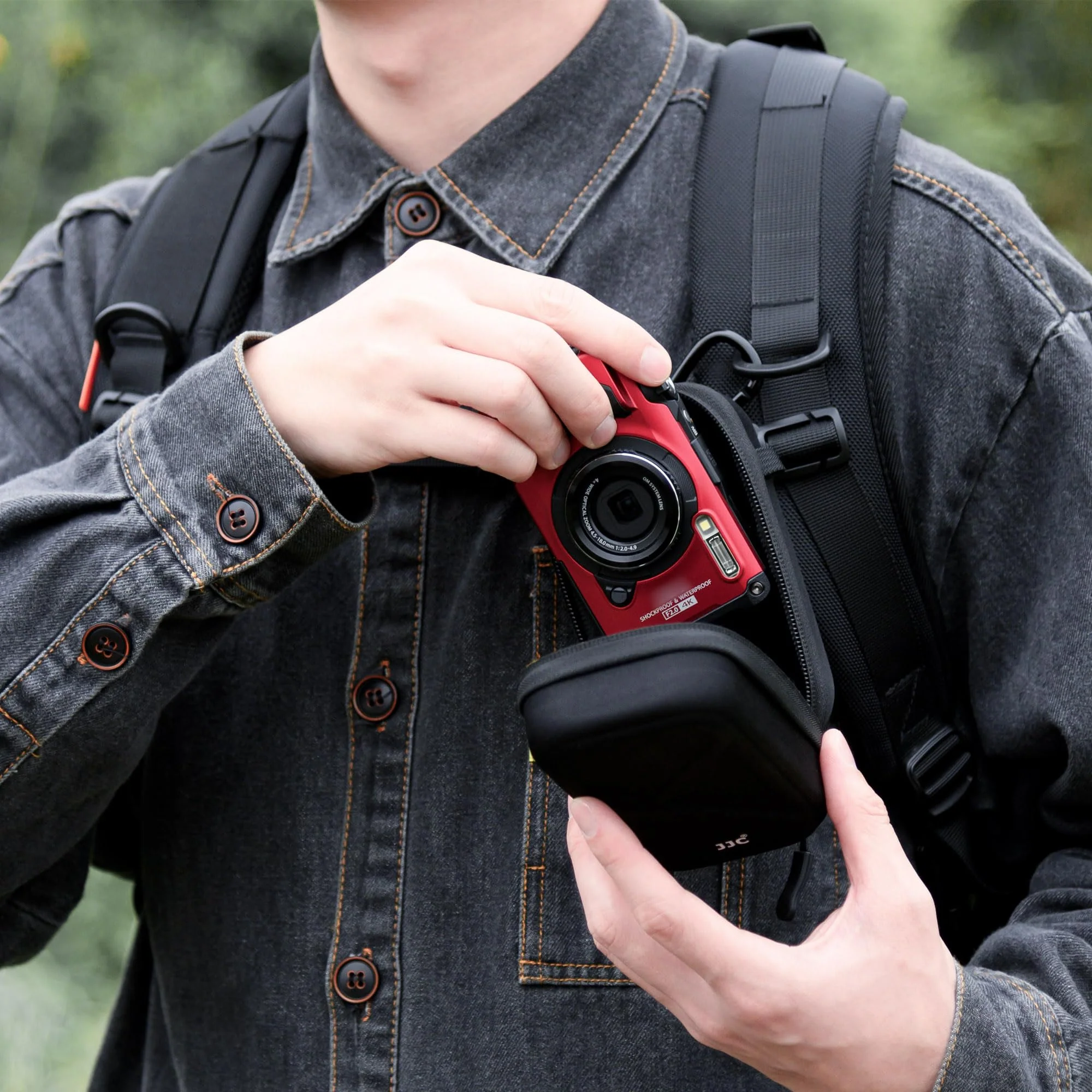 JJC Hard Camera Case Bag for Sony ZV-1 II ZV1 II ZV-1F RX100VII RX100VI RX100V Canon G7X Mark III II G5X Mark II Ricoh GR III GR IIIx Olympus Tough TG-7 TG-6 TG-5 TG-4 & More Digital Camera - Image 8