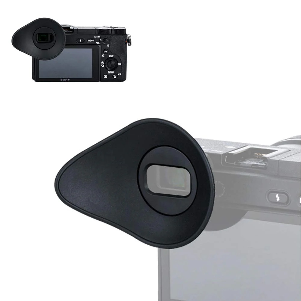 JJC Soft Silicone Camera Eyecup Eyepiece Eyeshade for Sony a6600 a6500 a6400 Viewfinder Protector Replaces Sony FDA-EP17 Eye Cup