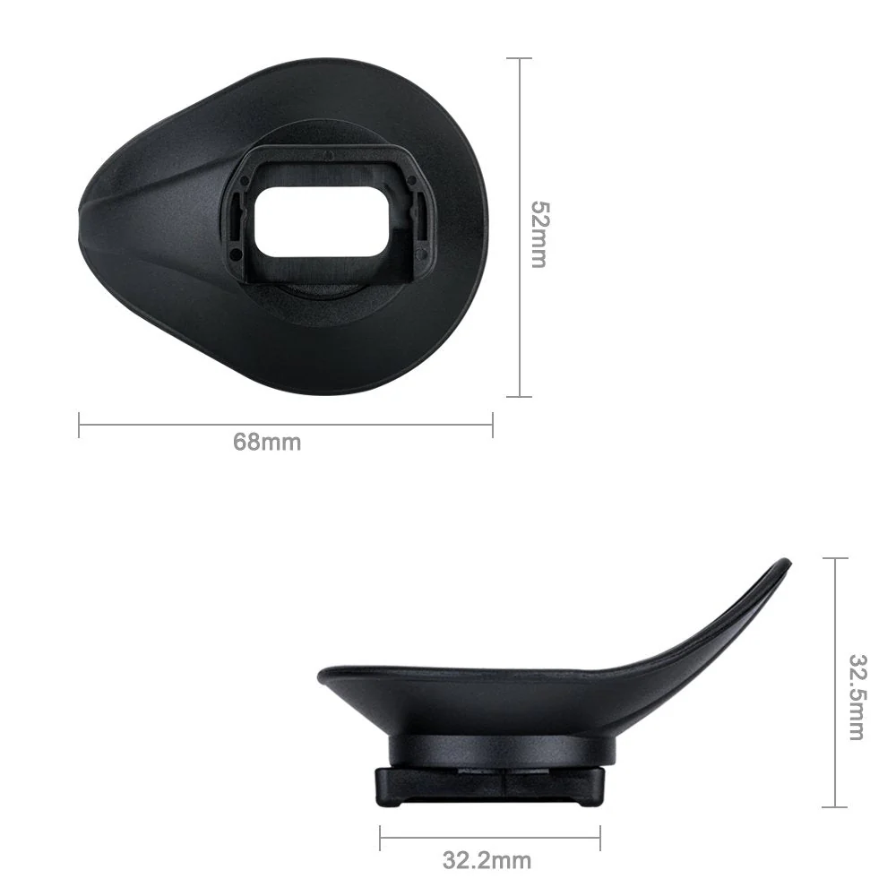 JJC Soft Silicone Camera Eyecup Eyepiece Eyeshade for Sony a6600 a6500 a6400 Viewfinder Protector Replaces Sony FDA-EP17 Eye Cup - Image 3