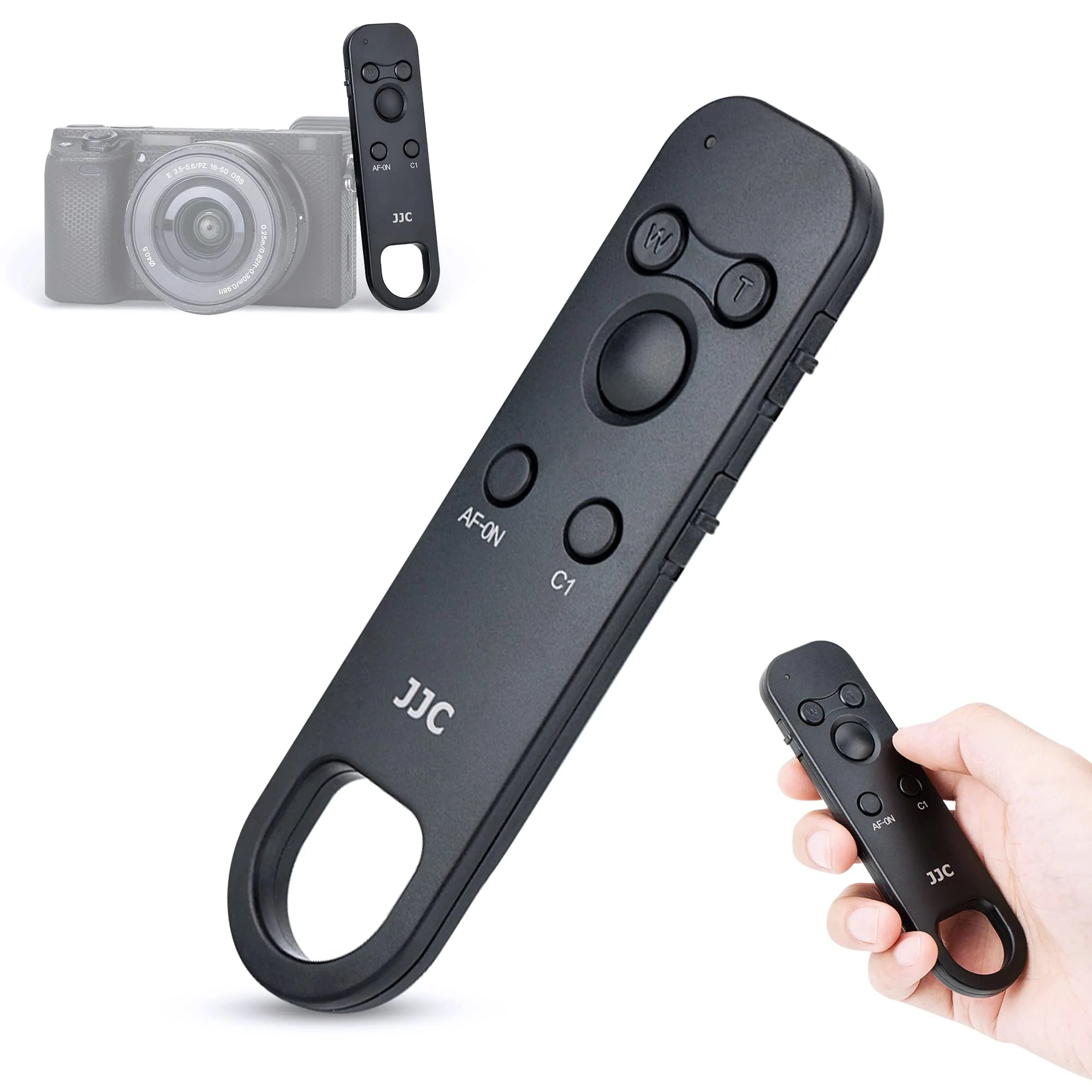 JJC Wireless Bluetooth Remote Control Replaces Sony RMT-P1BT for Sony A7R5 A7M4 ZV-E1 ZV-1F ZV-1 II ZV1 ZV-E10 FX30 A1 A7C II A7CII A6700 A6600 A6400 A6100 A7R IV III A7 IV III A9 II RX100 VII RX0 II For Select Sony Cameras