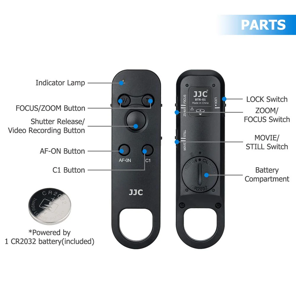 JJC Wireless Bluetooth Remote Control Replaces Sony RMT-P1BT for Sony A7R5 A7M4 ZV-E1 ZV-1F ZV-1 II ZV1 ZV-E10 FX30 A1 A7C II A7CII A6700 A6600 A6400 A6100 A7R IV III A7 IV III A9 II RX100 VII RX0 II For Select Sony Cameras - Image 6