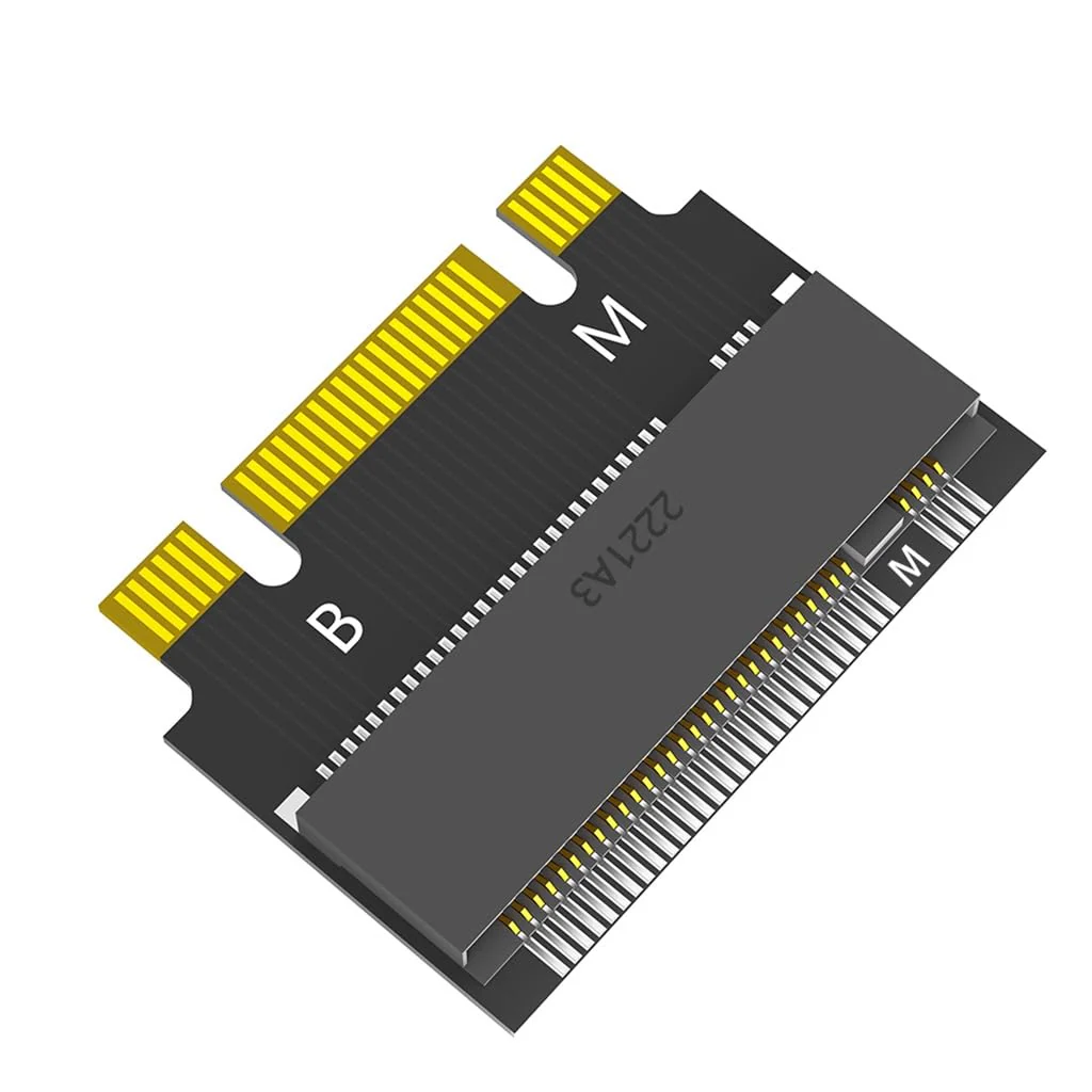JMT M.2 NVME M-Key B+M 2230 to 2242 SATA-Bus SSD Extension Adapter Card Compatible with ThinkPad X270 X280 T470 T480 L480 T580 Serials (2230 to 2242)