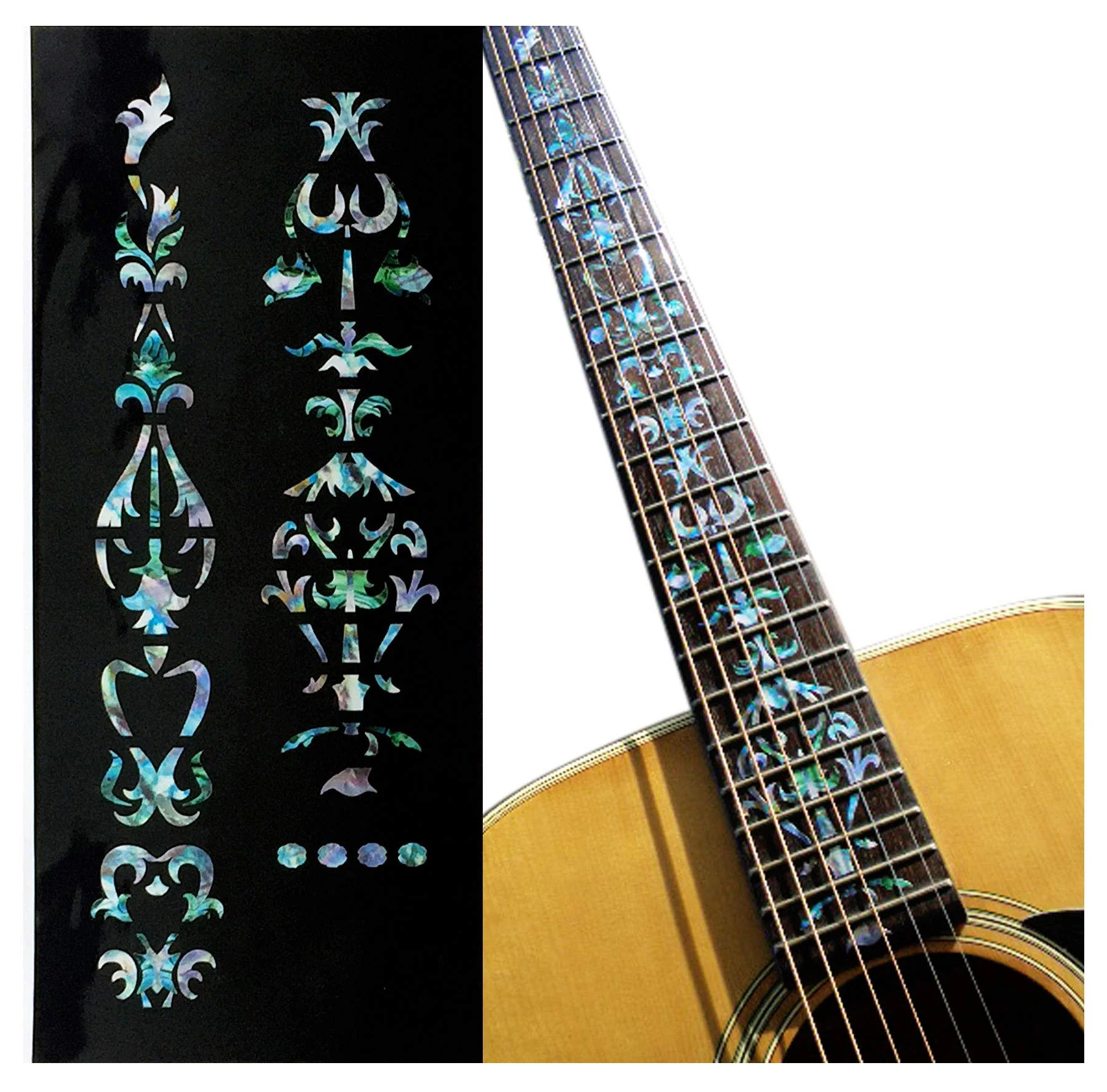 Jockomo Vine of Tree (Avalon MIX) Guitar Inlay Sticker Abalone Mix