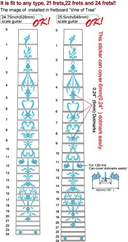 Jockomo Vine of Tree (White Pearl) Guitar Inlay Sticker white pearl - Image 6