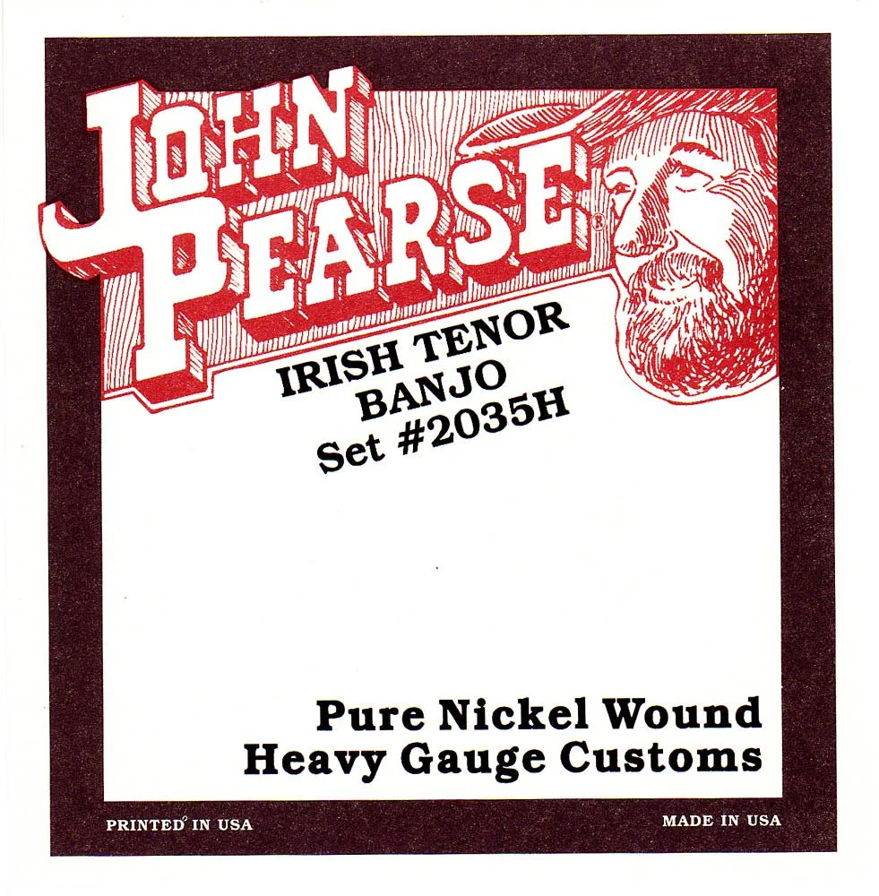 John Pearse Strings Strings John Pearse Irish Tenor Banjo pure nickel wound Heavy Gauge customs (2035H) Single