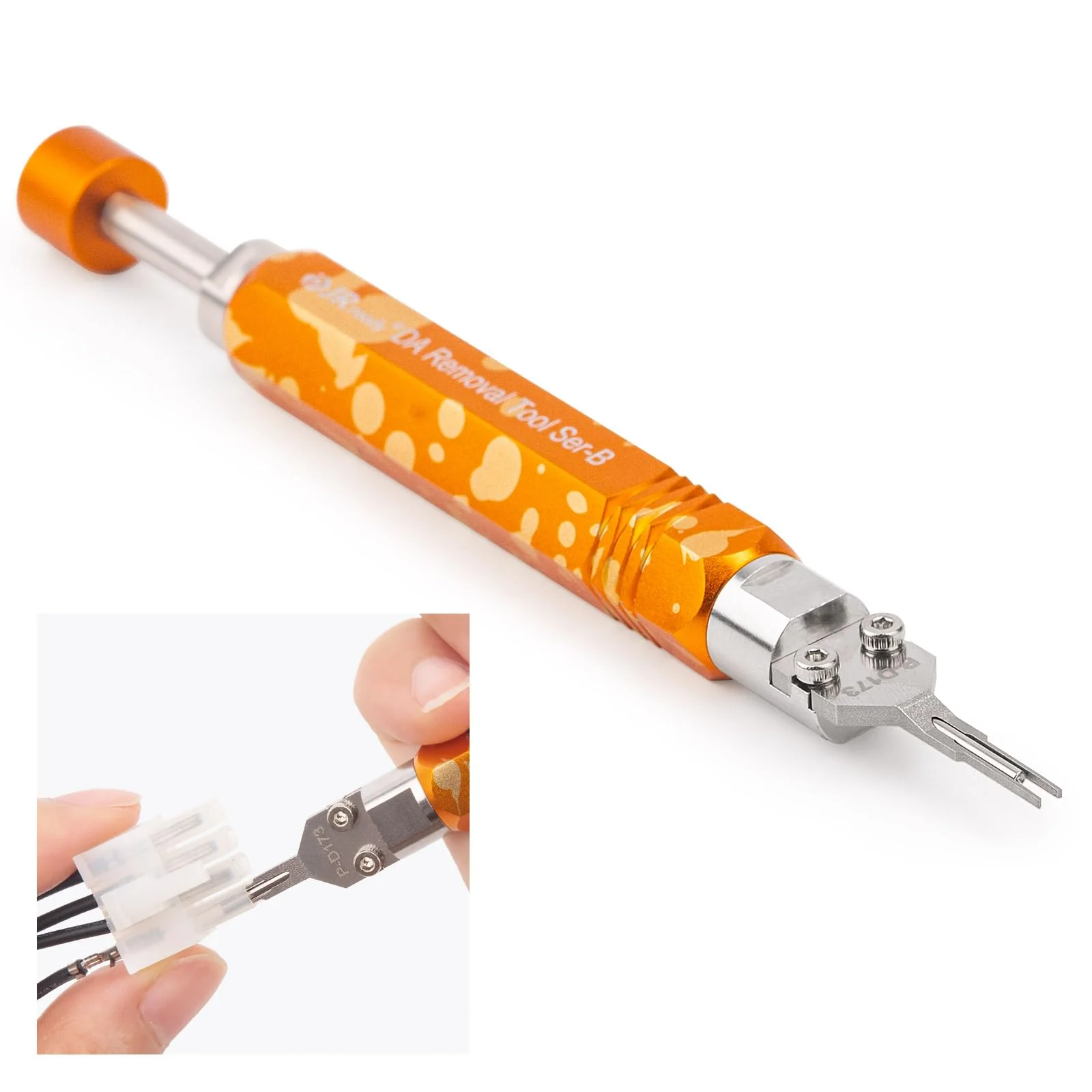 JRready DAP-D173 Mini-Fit Jr Extraction Tool(Equivalent to Molex 11-03-0044) Molex Pin Extractor Terminal Release Tool for Mini-Fit Jr.TM Series Terminals Built-in Plunger ATX Pin Removal Tool Pin Extractor Tool