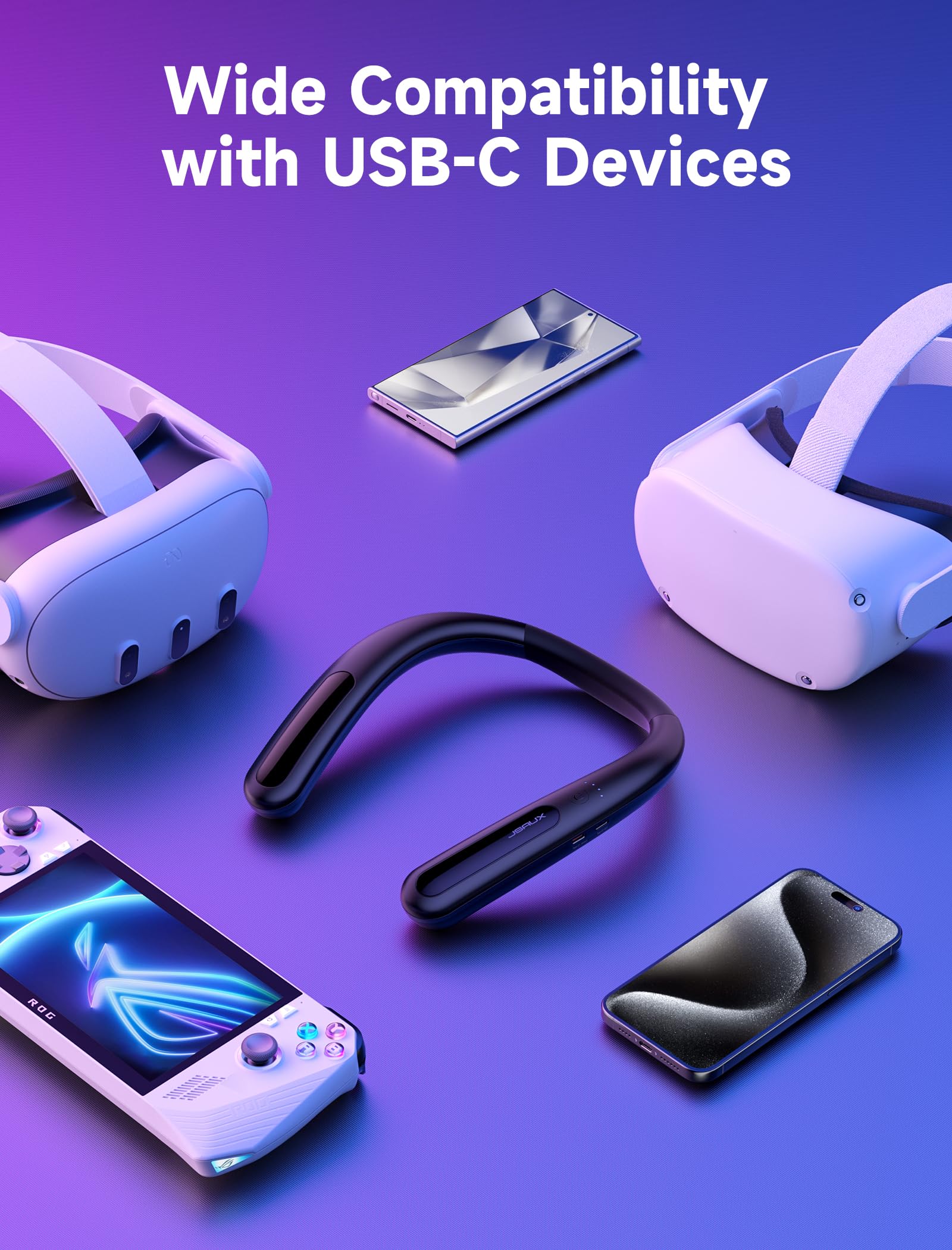 JSAUX Battery Pack for Meta Quest 2/3, 10000mAh PD Fast Charger Battery Pack (Extra 4-6 H Playtime), VR Extend Power Accessories, Compatible with Oculus Quest 2, Meta Quest 3, PSVR 2, Pico 4 and More Black - Image 7