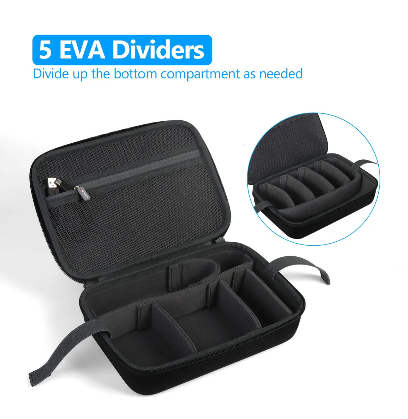 JSVER Hard Case for GoPro Cameras Carrying Case For Gopro Hero 12/11/10/9/8/7/AKASO EK7000/AKASO Brave 4 4K /Brave 7 LE/Brave 8/AKASO V50X /insta360 and Other Action Cameras Large - Image 3