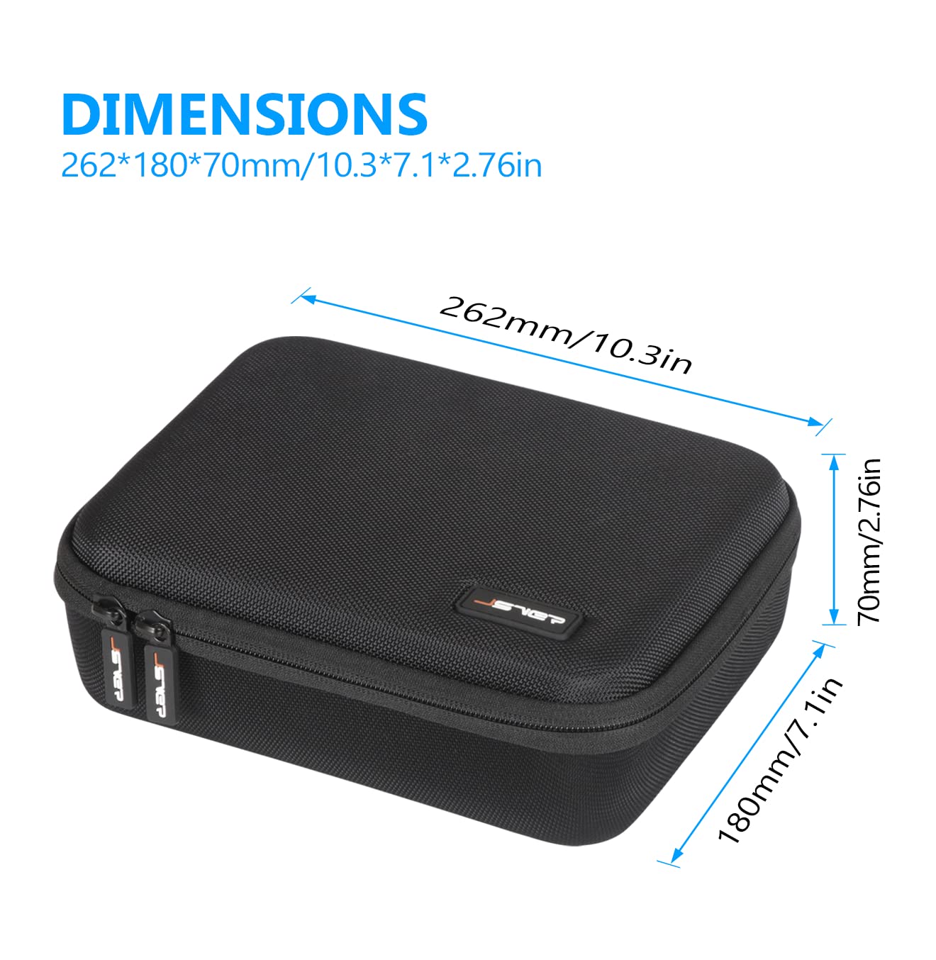 JSVER Hard Case for GoPro Cameras Carrying Case For Gopro Hero 12/11/10/9/8/7/AKASO EK7000/AKASO Brave 4 4K /Brave 7 LE/Brave 8/AKASO V50X /insta360 and Other Action Cameras Large - Image 4