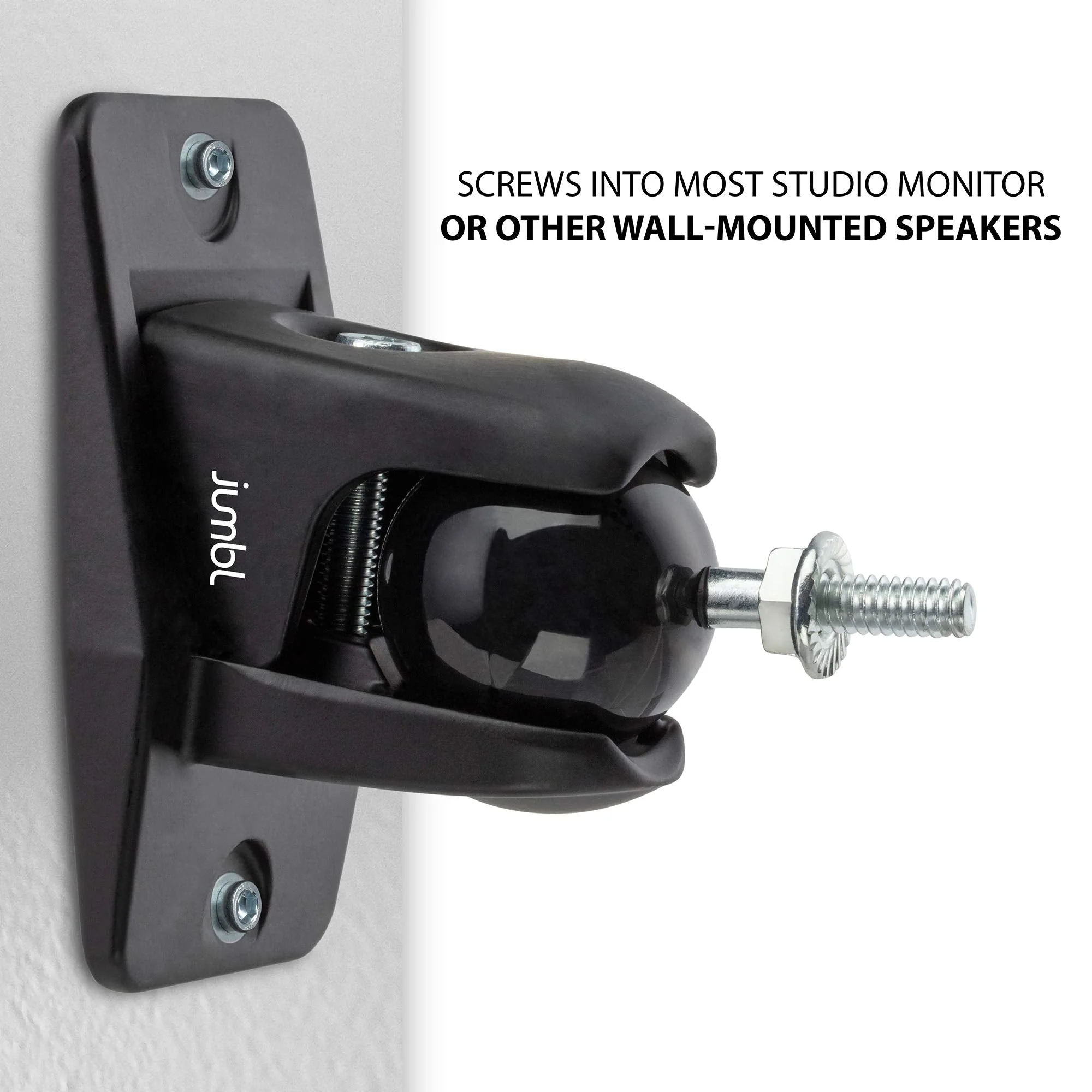 Jumbl SINSB7B ProGrip Ultra Stainless Steel Speaker Wall Mount Bracket Black, Pair of 2 - Image 3
