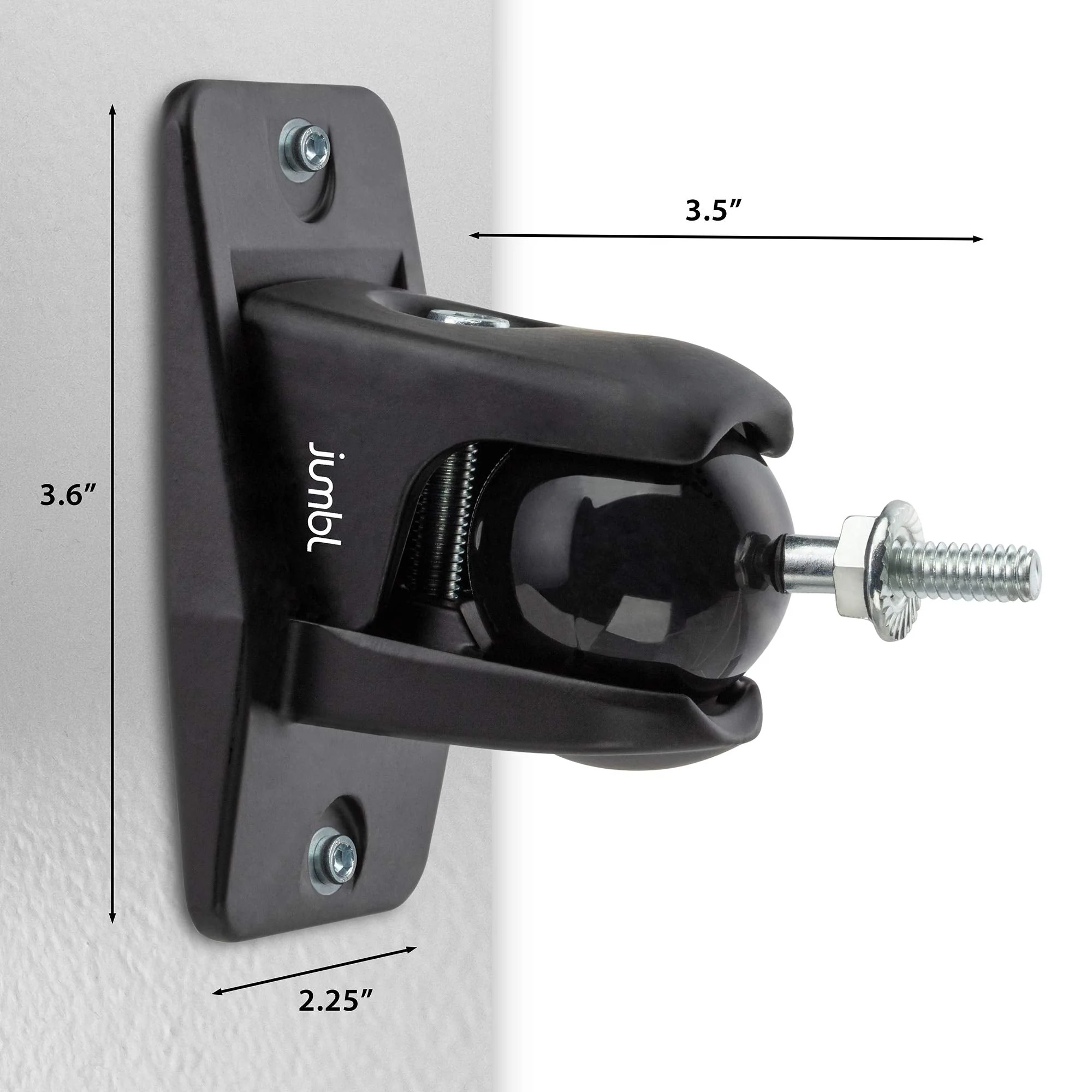 Jumbl SINSB7B ProGrip Ultra Stainless Steel Speaker Wall Mount Bracket Black, Pair of 2 - Image 4