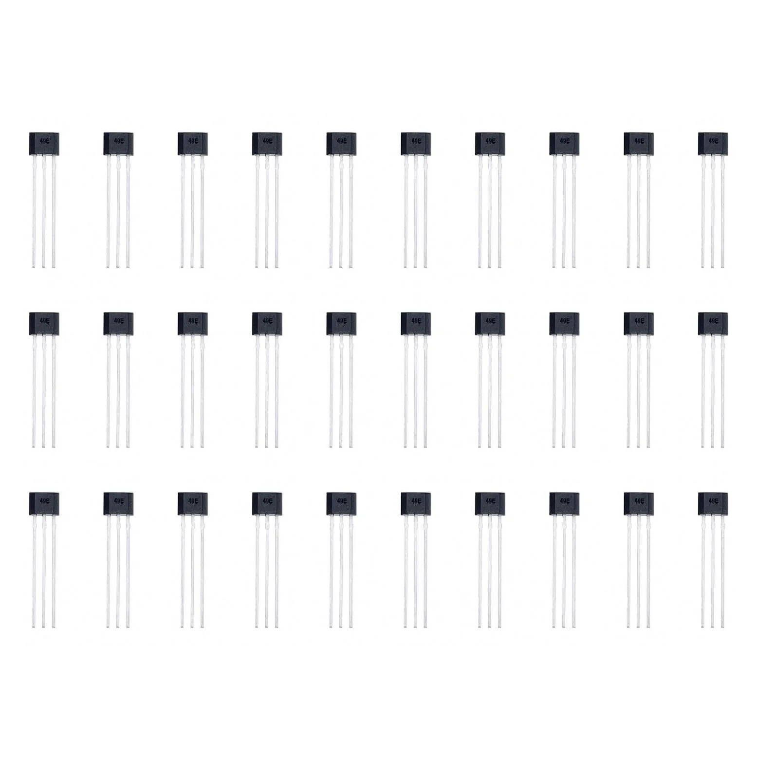 JZK 30x 49E SS49E OH49E AH49E TO-92 Bipolar Linear Hall Effect Sensors, Magnetic Detector 3 Pin Hall Sensor for Repair of Electric Vehicle Engines