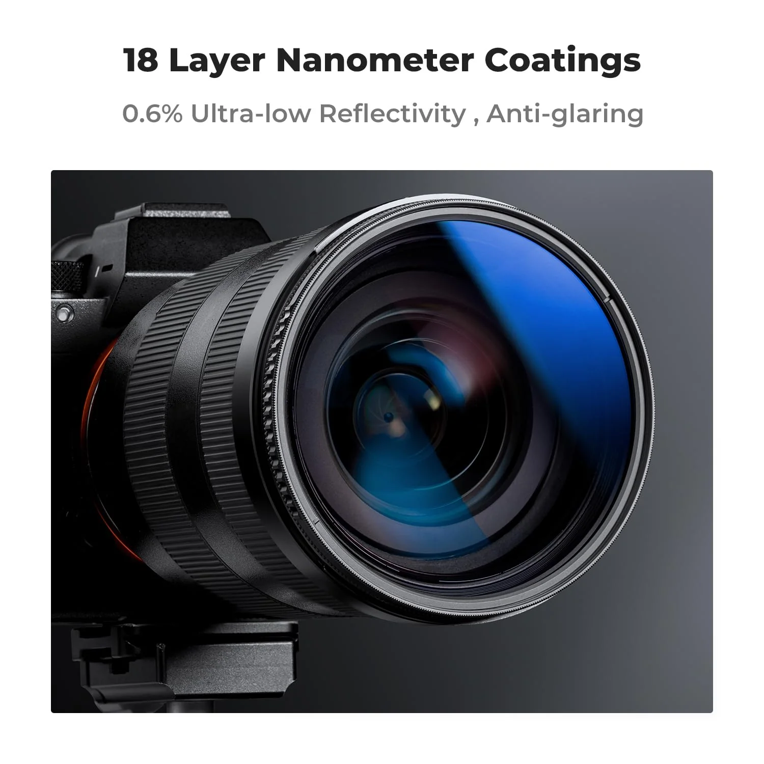 K&F Concept 58mm Circular Polarizer Filter with Lens Cap Cleaning Cloth Optical Glass Ultra Slim 18 Multi-Layer Coatings Polarizing Filter for Camera Lens (K-Series) - Image 3