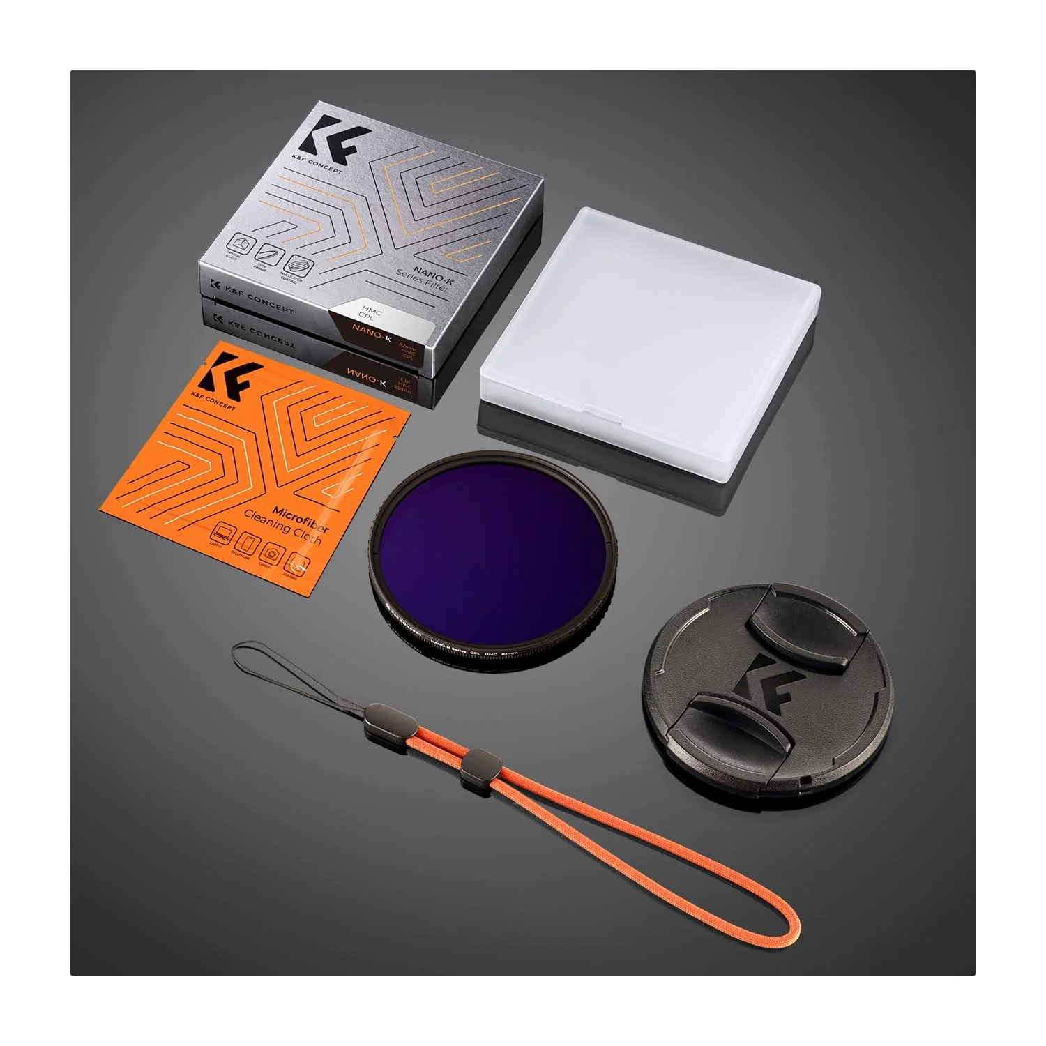 K&F Concept 67mm Circular Polarizer Filter with Lens Cap Cleaning Cloth Optical Glass Ultra Slim 18 Multi-Layer Coatings Polarizing Filter for Camera Lens (K-Series) - Image 8