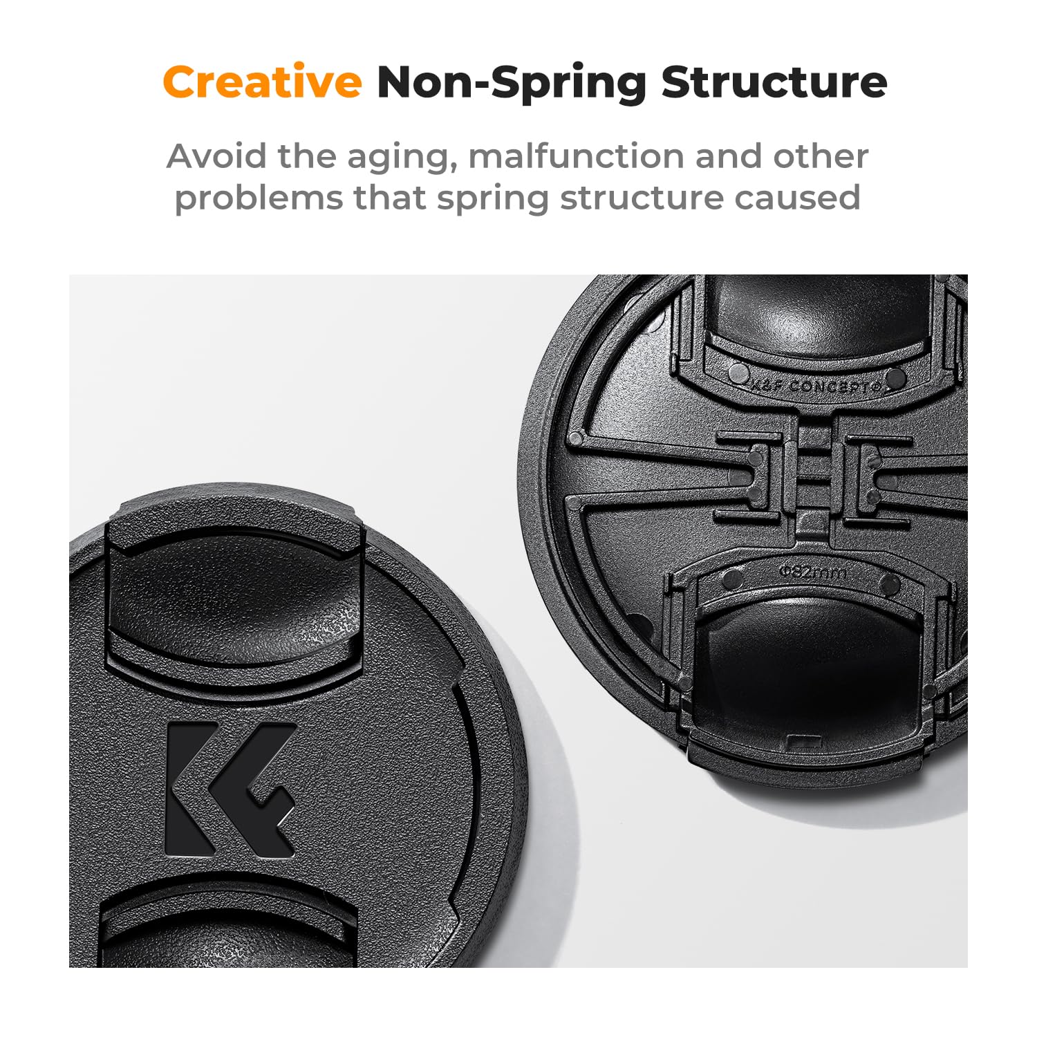 K&F Concept 67mm Front Lens Cap Cover Kit, 5-in-1 Center Pinch Lens Cover + Anti-Loss Keeper + Microfiber Cleaning Cloth Compatible with Canon, Nikon, Sony, Fujifilm Camera Lenses with 67mm Thread - Image 4