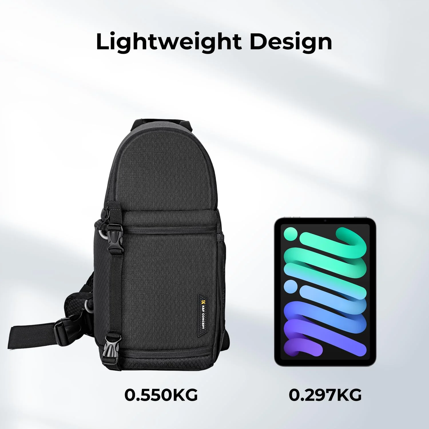 K&F Concept Camera Sling Bag Crossbody Bag Waterproof Camera Shoulder Backpack DSLR/SLR/Mirrorless Camera Case Photography Bags Compatible with Canon/Nikon/Sony/Fuji/Gopro/DJI Black - Image 7
