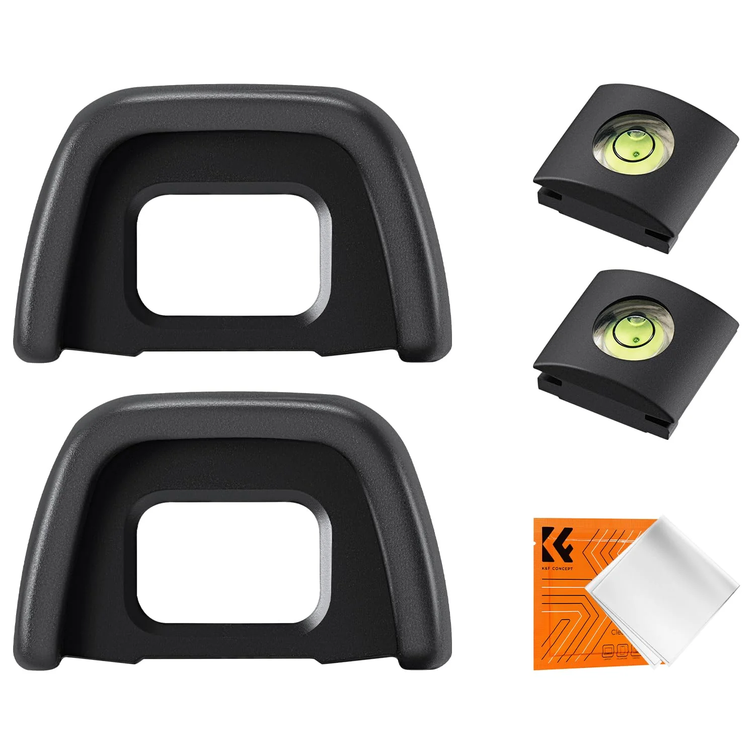 K&F Concept Eyepiece Cover & Hot Shoe Cover Kit, Viewfinder Protector Eyecup Eye Cup DK-23 for Nikon D7100 D7200 D300 D300s Camera Viewfinder DK-23 Replacement