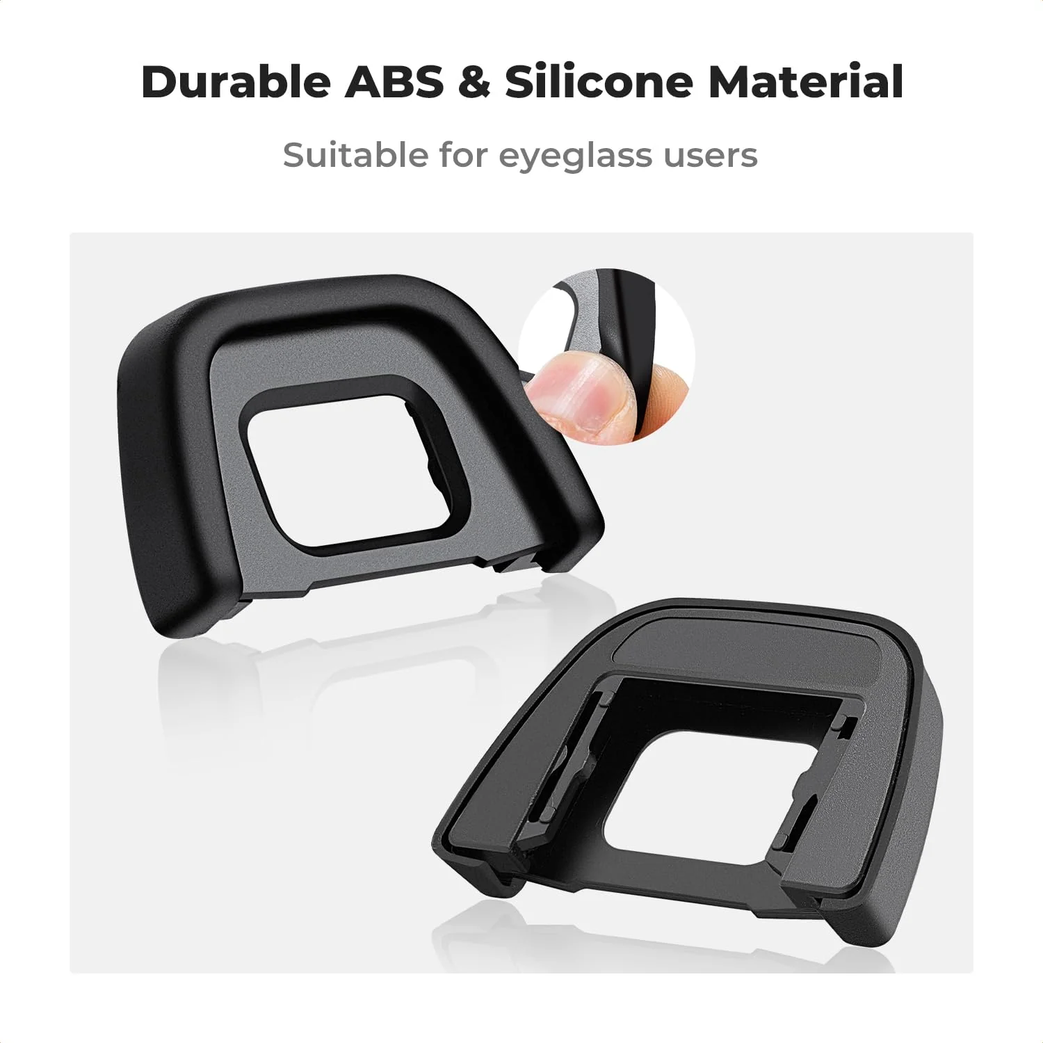 K&F Concept Eyepiece Cover & Hot Shoe Cover Kit, Viewfinder Protector Eyecup Eye Cup DK-23 for Nikon D7100 D7200 D300 D300s Camera Viewfinder DK-23 Replacement - Image 2
