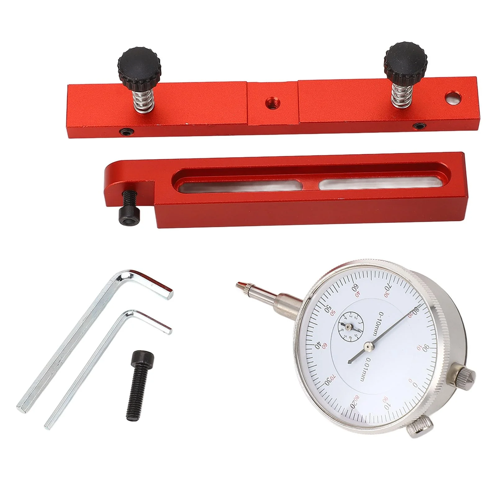 Kadimendium High-precision table saw dial gauge made of aluminium alloy, compact and portable, with adjustable chamfer notch lever. For aligning workshop machines