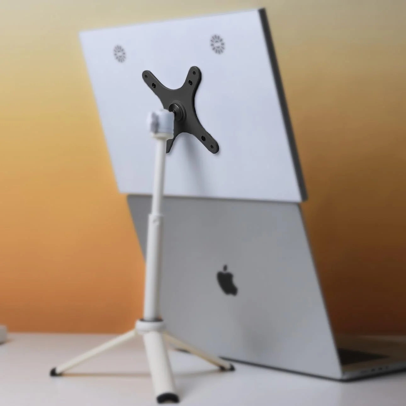 Kado Portable Monitor Stand Adapter Bracket Plate Tripod, Wall Mount Arm Mount 1/4" Screw Hole to 100x100mm 75x75mm Universal, Tripod Camera Stand for Desktop Monitor Portrait/Landscape Mode - Image 6
