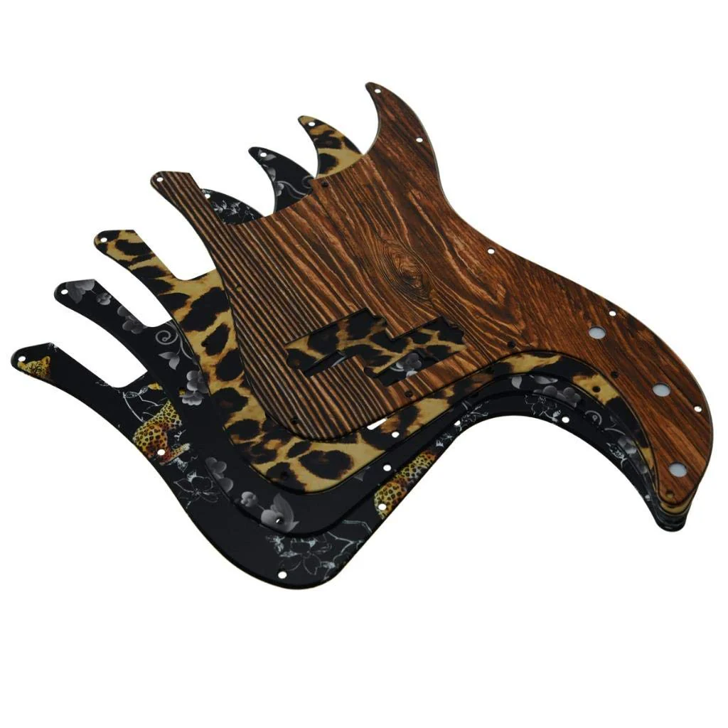 KAISH 13 Hole 3D Printed Plastic P Bass Pickguard Bass Scratch Plate PB Pick Guard for USA/Mexico Precision P Bass Flower Pattern - Image 3