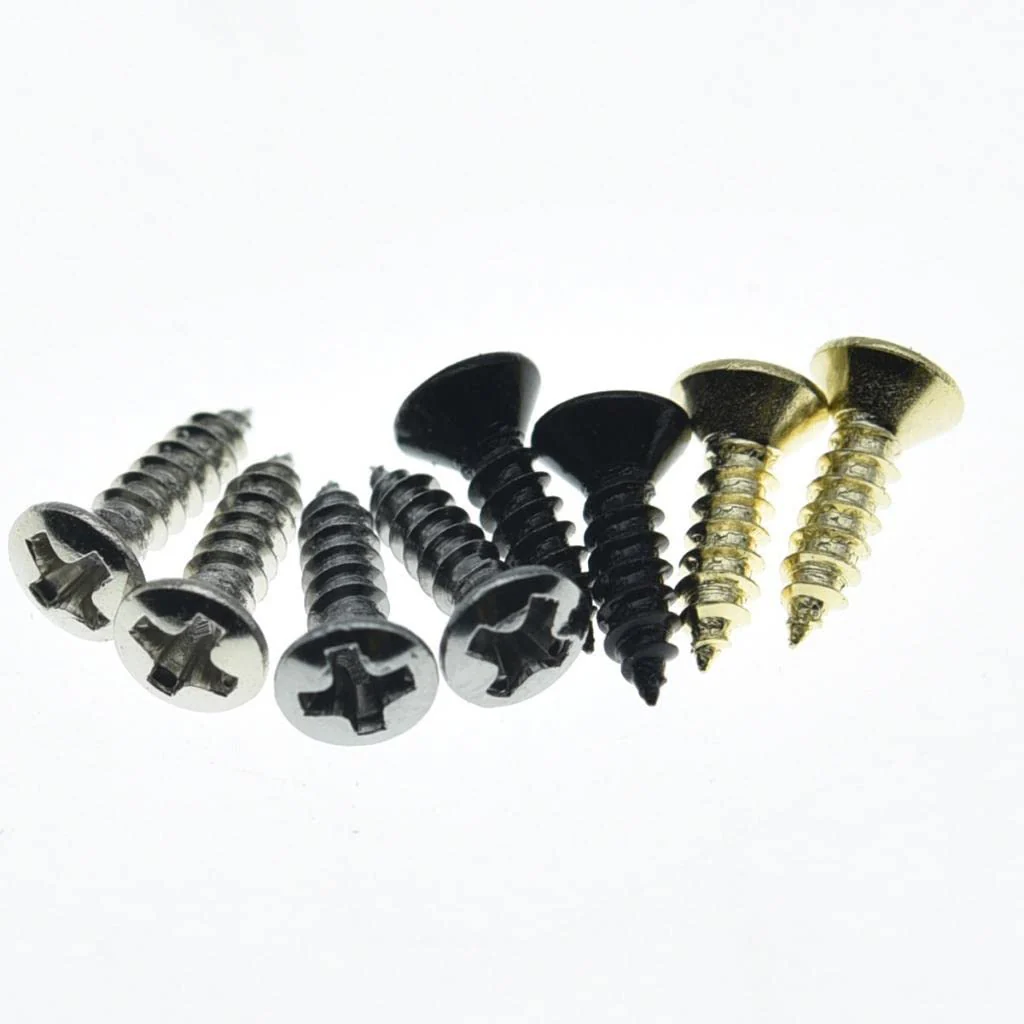 KAISH 30pcs Premium Stainless Steel #3 x 3/8" Guitar Bass Pickguard Screws Back Plate Screw Switch Plate Screws for USA Les Paul/SG Black - Image 3