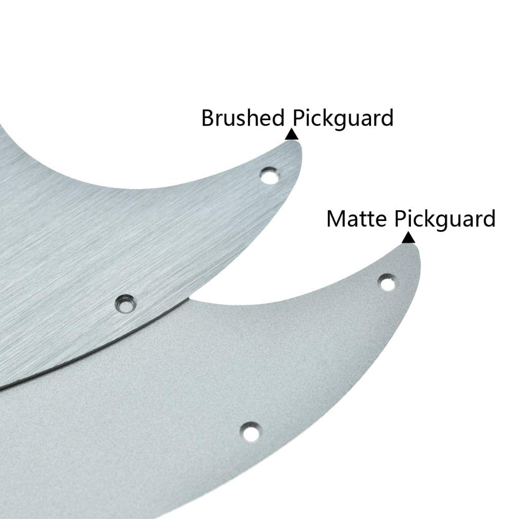 KAISH Matte Aluminum Tele Humbucker Style Pickguard Metal Anodized TL Pick Guard Scratch Plate for American/Mexican Telecaster Matte Silver - Image 2