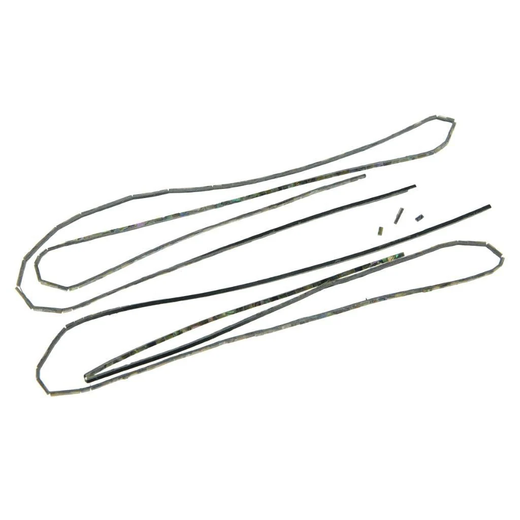 KAISH Pack of 2 Real New Zealand Abalone Shell Binding Purfling Strips for Guitar Ukulele 800mm*2mm*1.5mm - Image 2