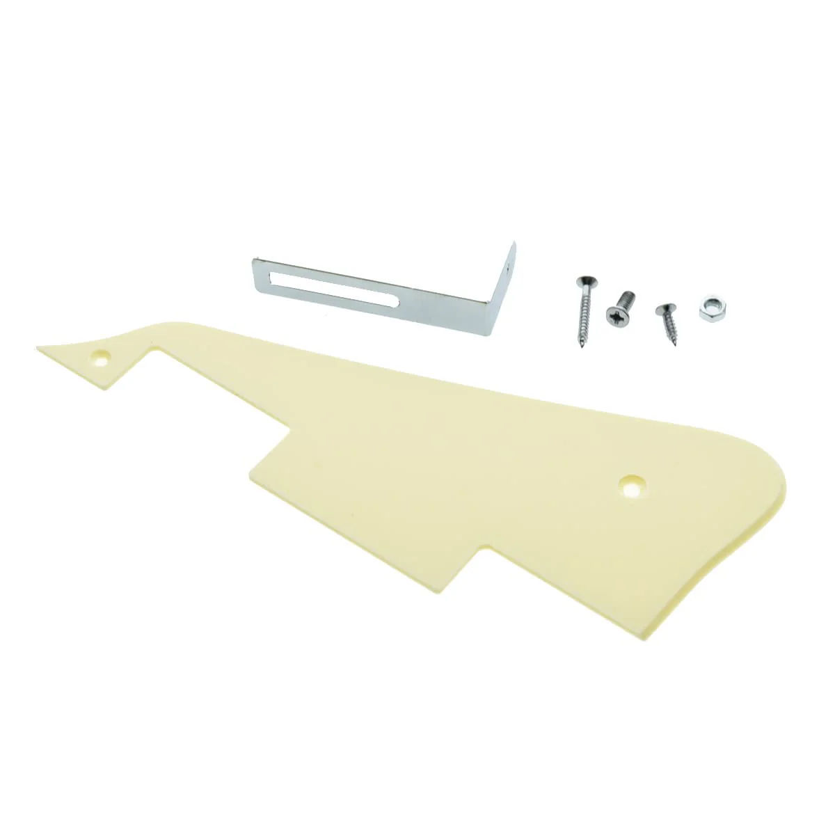 KAISH Single Cream 1 Ply LP Guitar Pickguard with Chrome Bracket for Epi Les Paul - Image 3