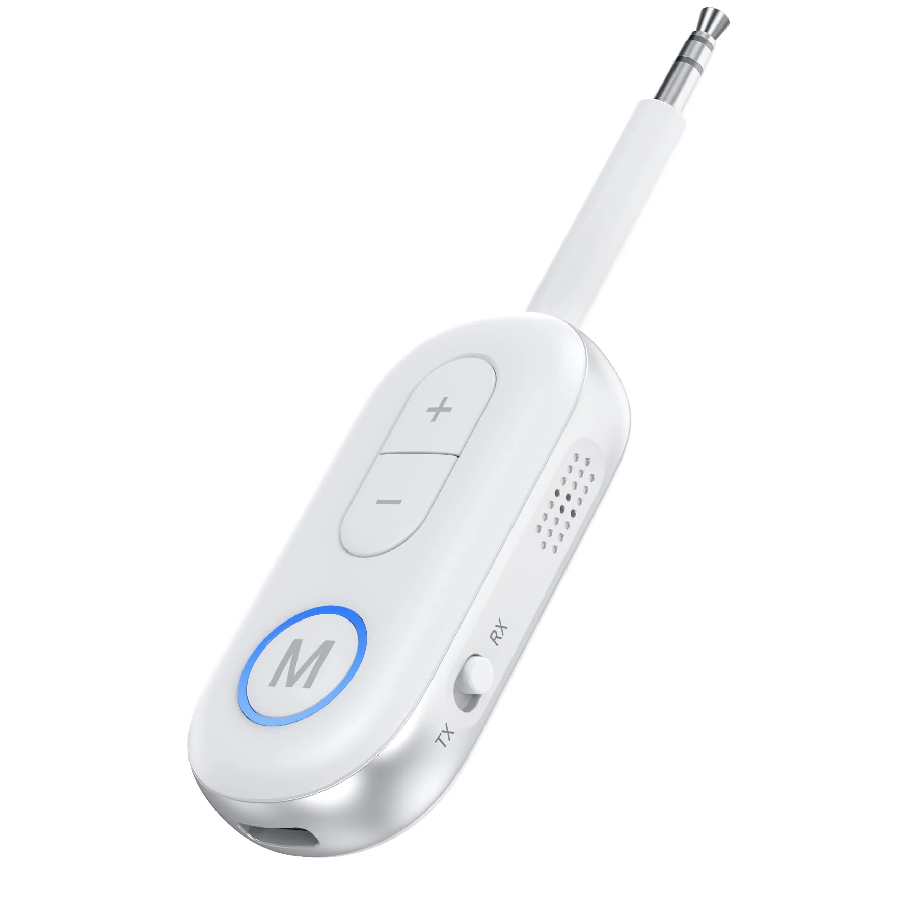 KAIY Airplane Bluetooth Adapter for Headphones, Bluetooth Transmitter for TV PC Headphones, Bluetooth Receiver for Home Stereo, 3.5mm AUX Jack Wireless Audio Adapter for Car/Boat/Gym White