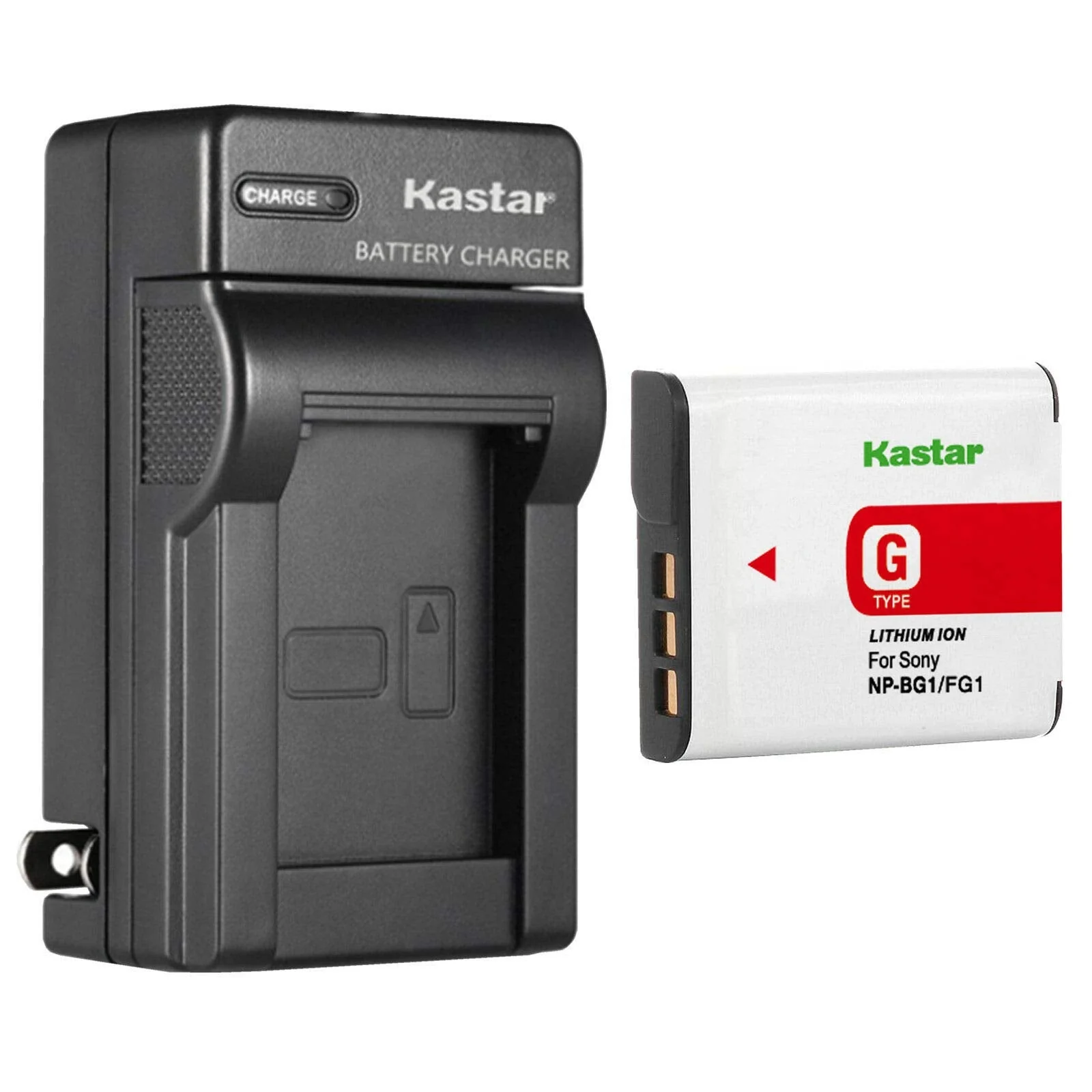 Kastar 1-Pack NP-BG1 Battery and AC Wall Charger Replacement for Sony Cyber-shot DSC-W215, Cyber-shot DSC-W220, Cyber-shot DSC-W230, Cyber-shot DSC-W270, Cyber-shot DSC-W275, Cyber-shot DSC-W290 1 Charger + 1 Battery