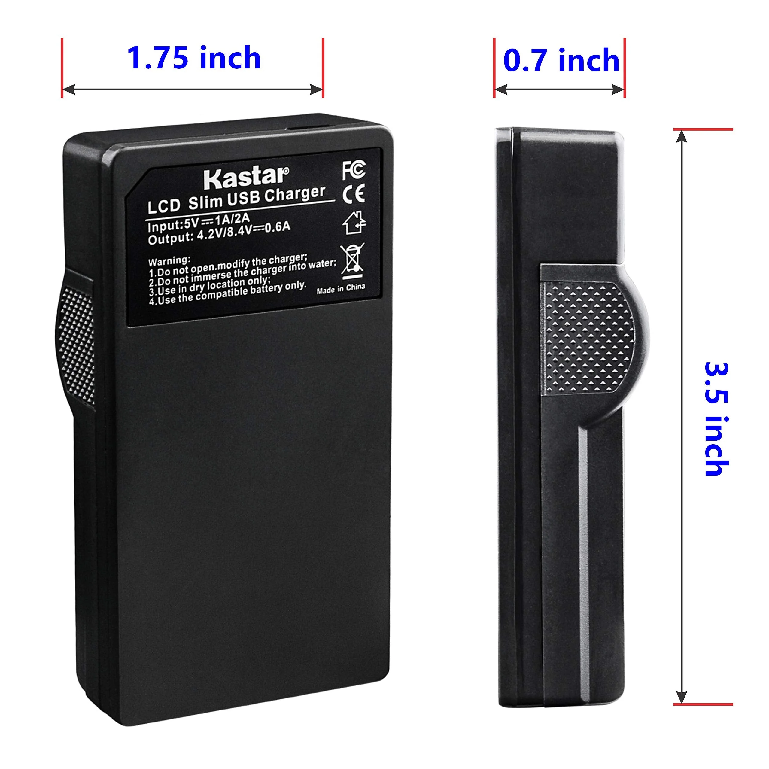 Kastar Battery (X2) & LCD Slim USB Charger for EN-EL12, ENEL12, MH-65 Coolpix S9900, S9700, AW120, S9500, AW110, S70, S9600, S6300, S6200, S8100, S9100, S800c, S31 Digital Cameras + More - Image 3