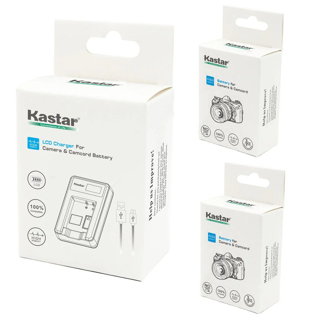 Kastar Battery (X2) & LCD Slim USB Charger for Sony NP-BG1 NPBG1 NP-FG1 NPFG1 and Cyber-Shot DSC-W120 W150 W220 DSC-H3 H7 H9 H10 H20 H50 H55 H70 DSC-HX5V DSC-HX7V DSC-HX9V DSC-HX10V DSC-HX30V - Image 4