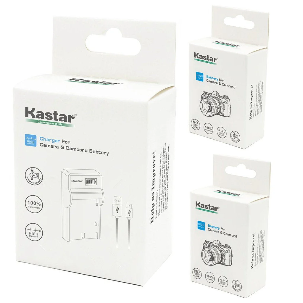 Kastar Battery (X2) & SLIM LCD Charger for JVC BN-VF808, BN-VF808U, BNVF808 and JVC Everio GZ-MG130 148 150 155 175 255 275 575 GZ-HD7 GR-D745 746 750 760 770 771 775 790 796 JVC MiniDV + More - Image 4