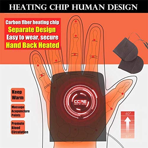 Kbinter USB 2.0 Powered Heating Pattern Knitting Cute Heated Gloves Fingerless Hands Warmer Mittens Laptop Computer 5.0V Warm Gloves for Women Men Girls Boys (Rose) - Image 2