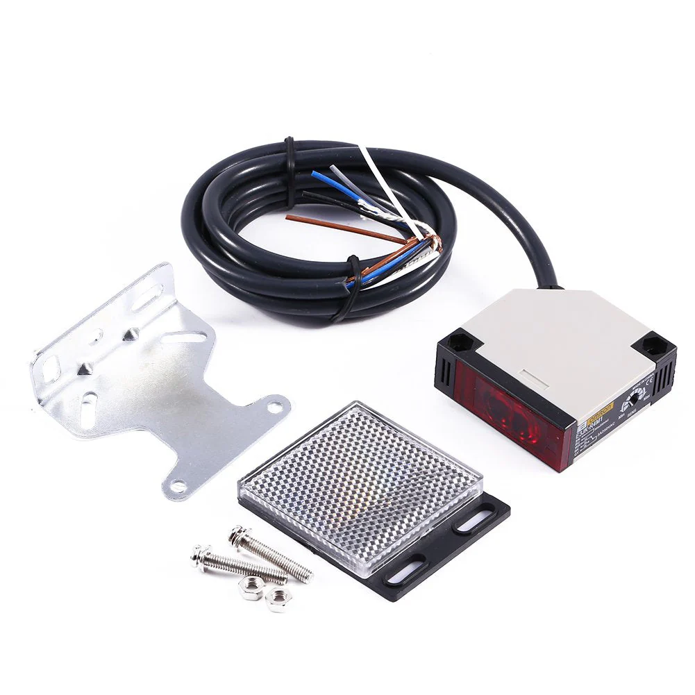 Keenso Photoelectric Switch, E3JK-R4M1 Reflection Photoelectric Sensor AC 90-250V 3A Photoelectric Sensor Reflection Photoelectric Switch (2 Set)