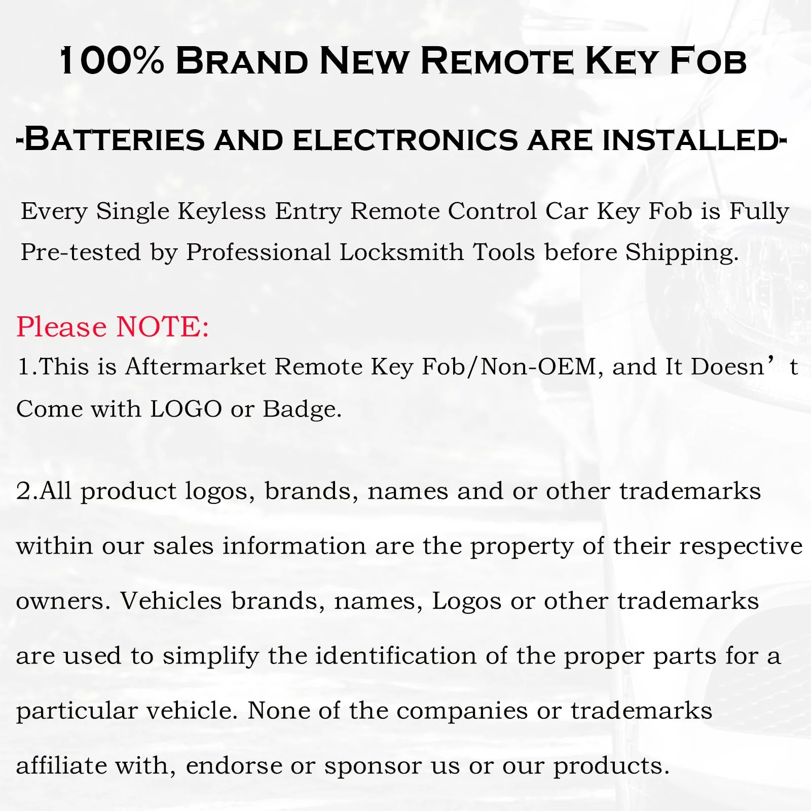 Key Fob FOBIK Keyless Remote Start Replacement Fits for Dodge Ram 1500 2500 2009 2010 2011 2012 Grand Caravan Charger Challenger Durango Journey Jeep Grand Cherokee Commander Chrysler Town Country - Image 5