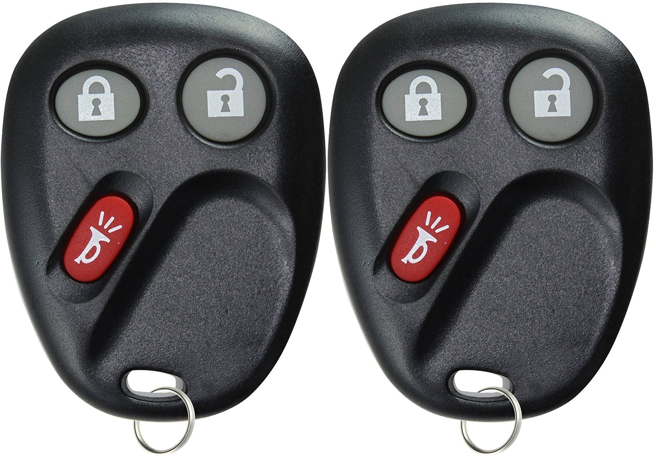 KeylessOption Keyless Entry Remote Control Car Key Fob Replacement for LHJ011 (Pack of 2) black