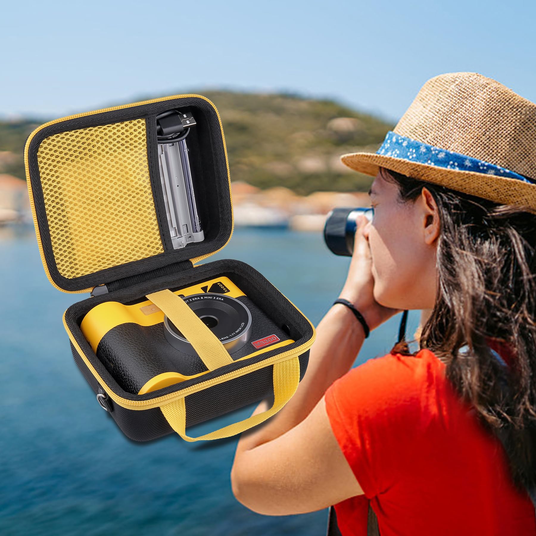 khanka Hard Travel Case Replacement for KODAK Mini Shot 3 ERA/Mini Shot 3 Retro 4PASS 2-in-1 Instant Camera and Photo Printer,Case Only (Yellow) Yellow - Image 8